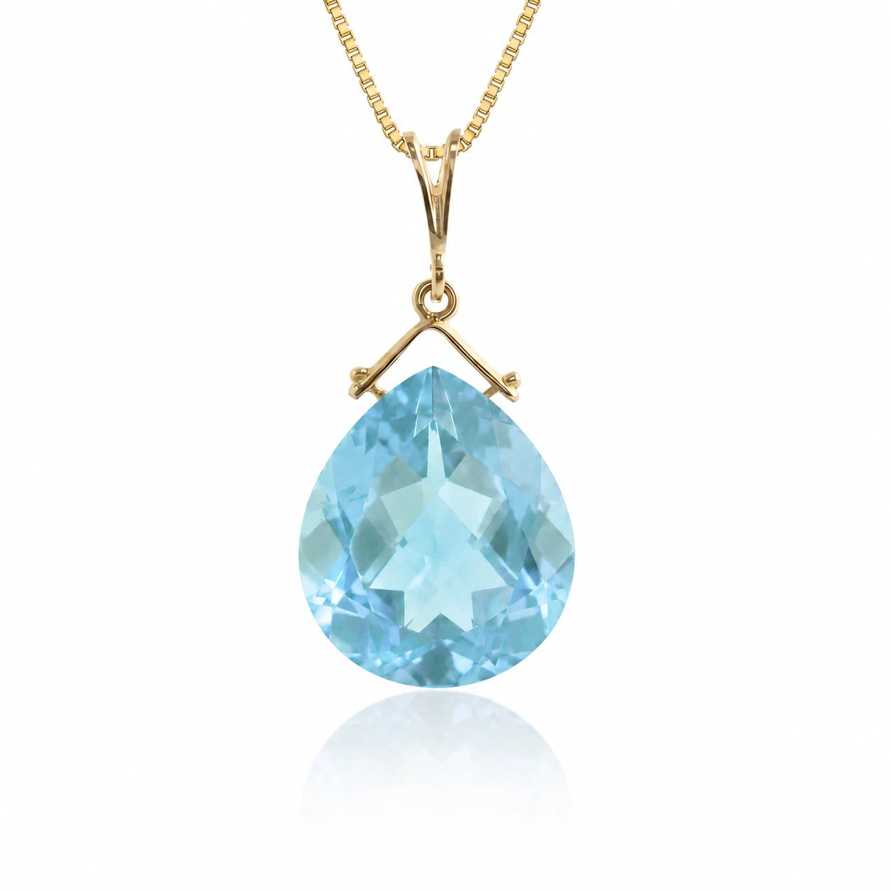 Yellow Gold Blue Topaz — Bellina