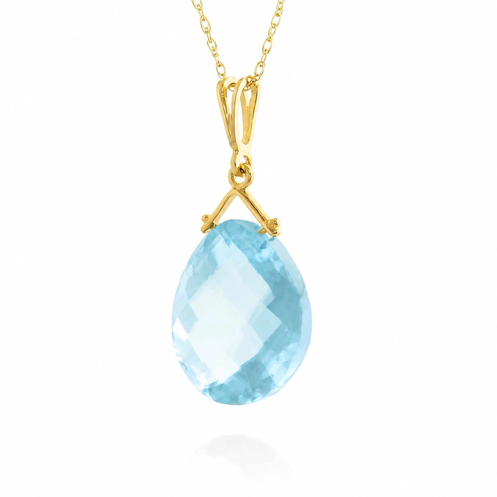 Yellow Gold Blue Topaz — Bellina