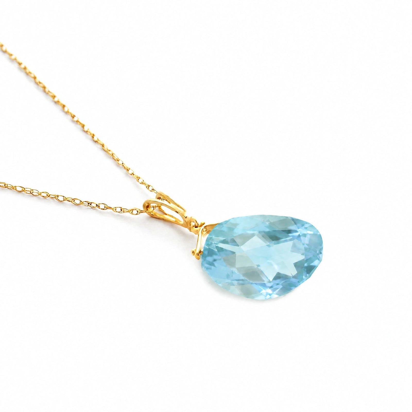 Yellow Gold Blue Topaz — Bellina
