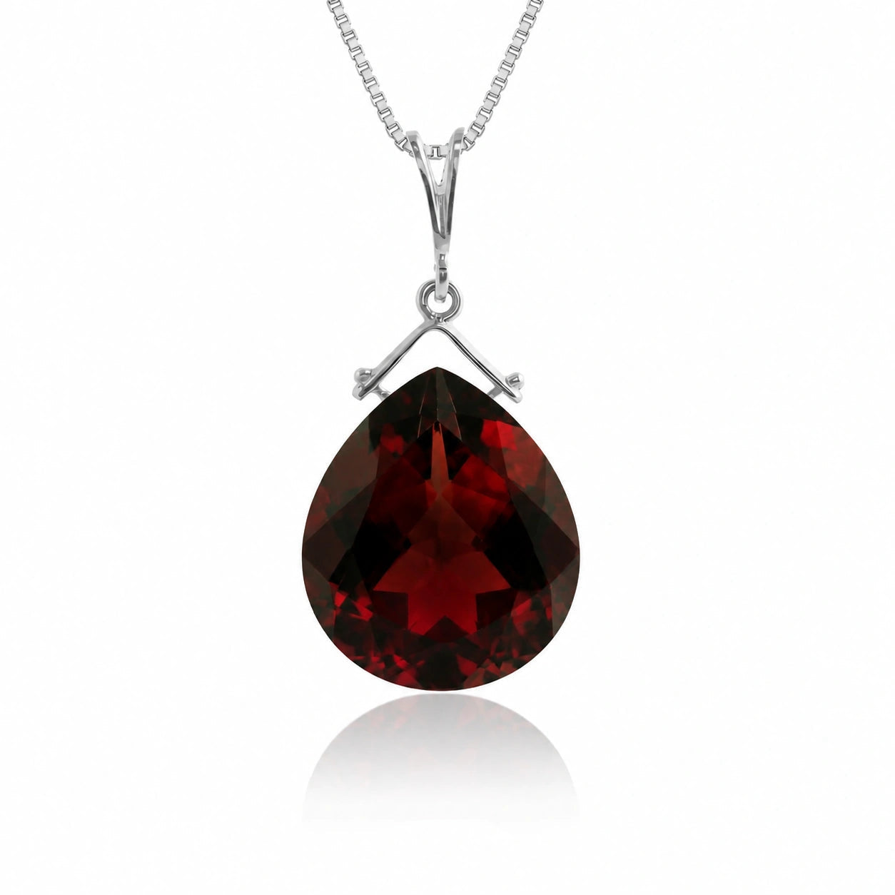 White Gold Garnet — Bellina