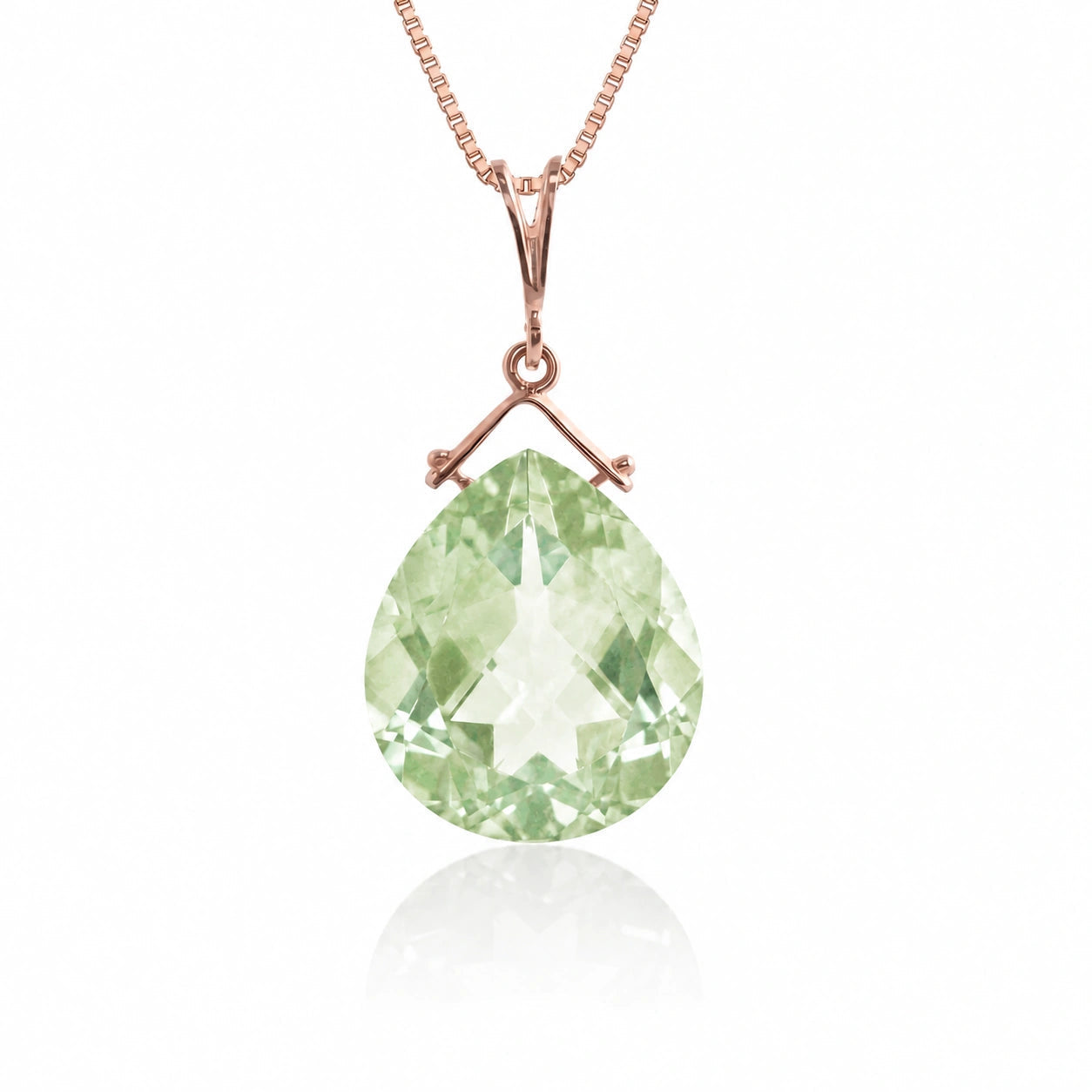 Rose Gold Green Amethyst — Bellina