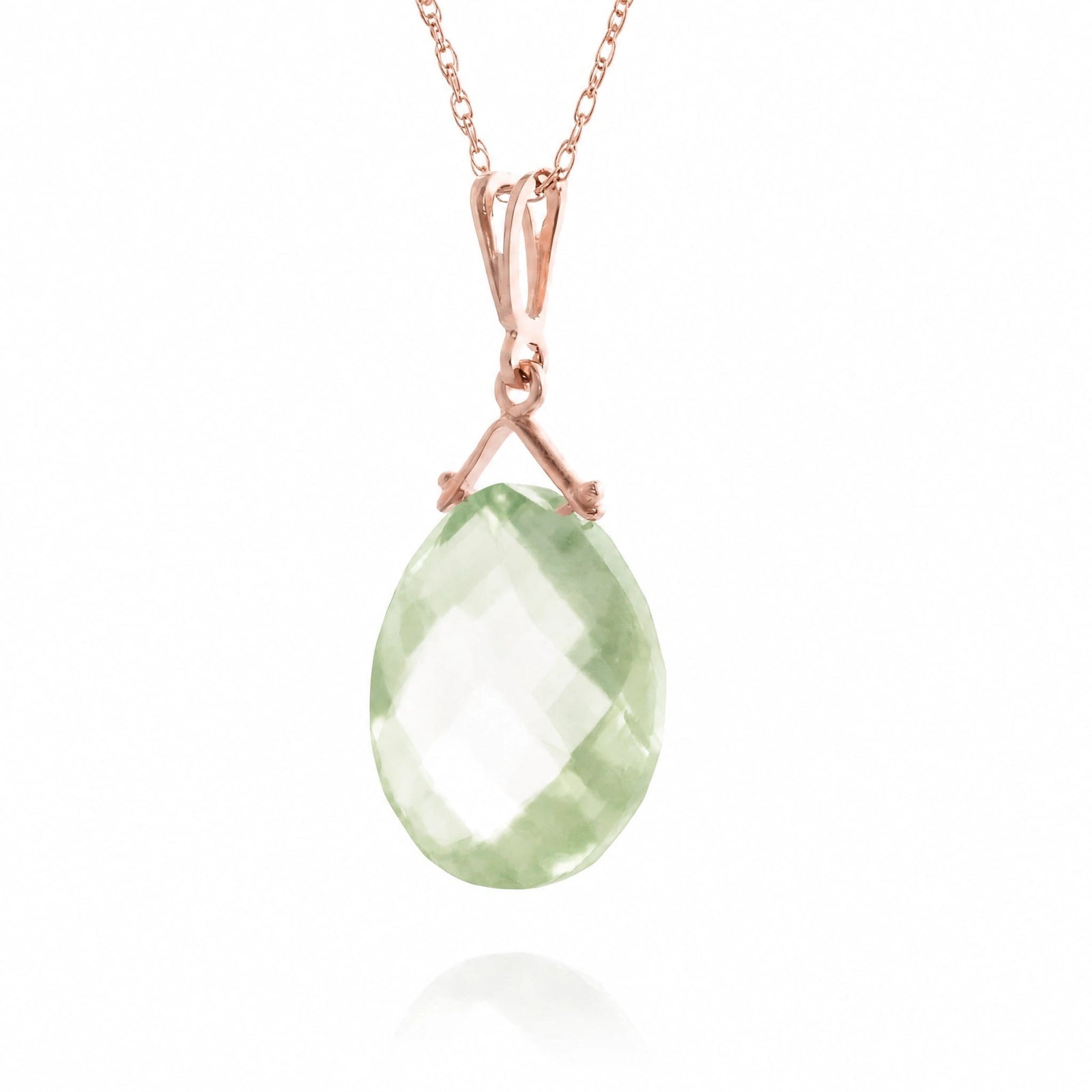 Rose Gold Green Amethyst — Bellina