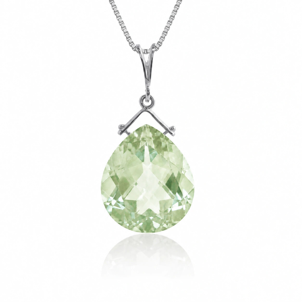 White Gold Green Amethyst — Bellina