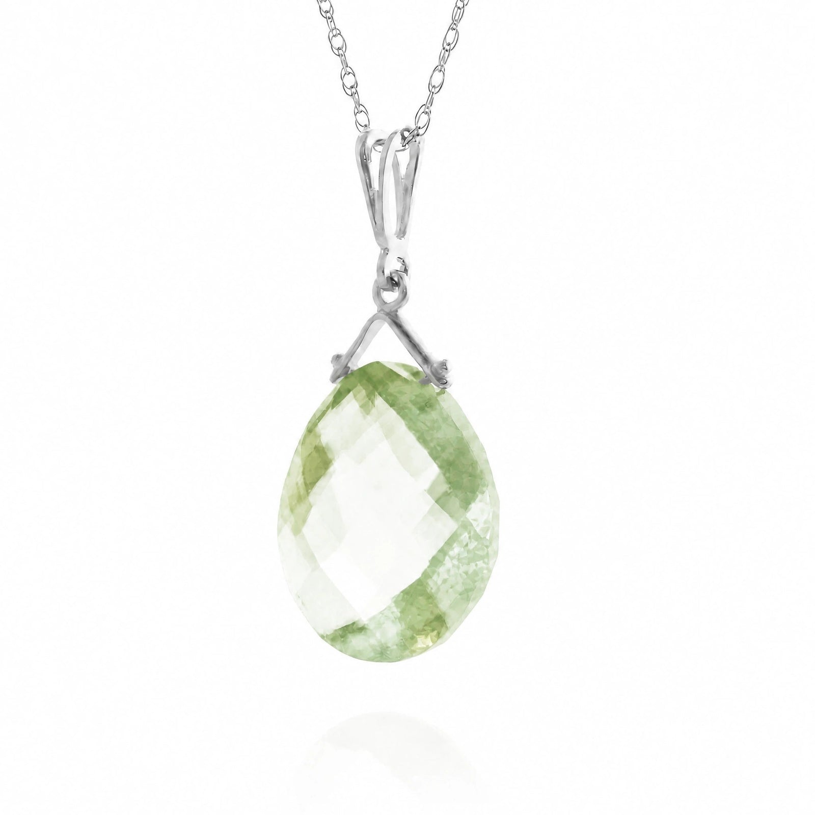 White Gold Green Amethyst — Bellina