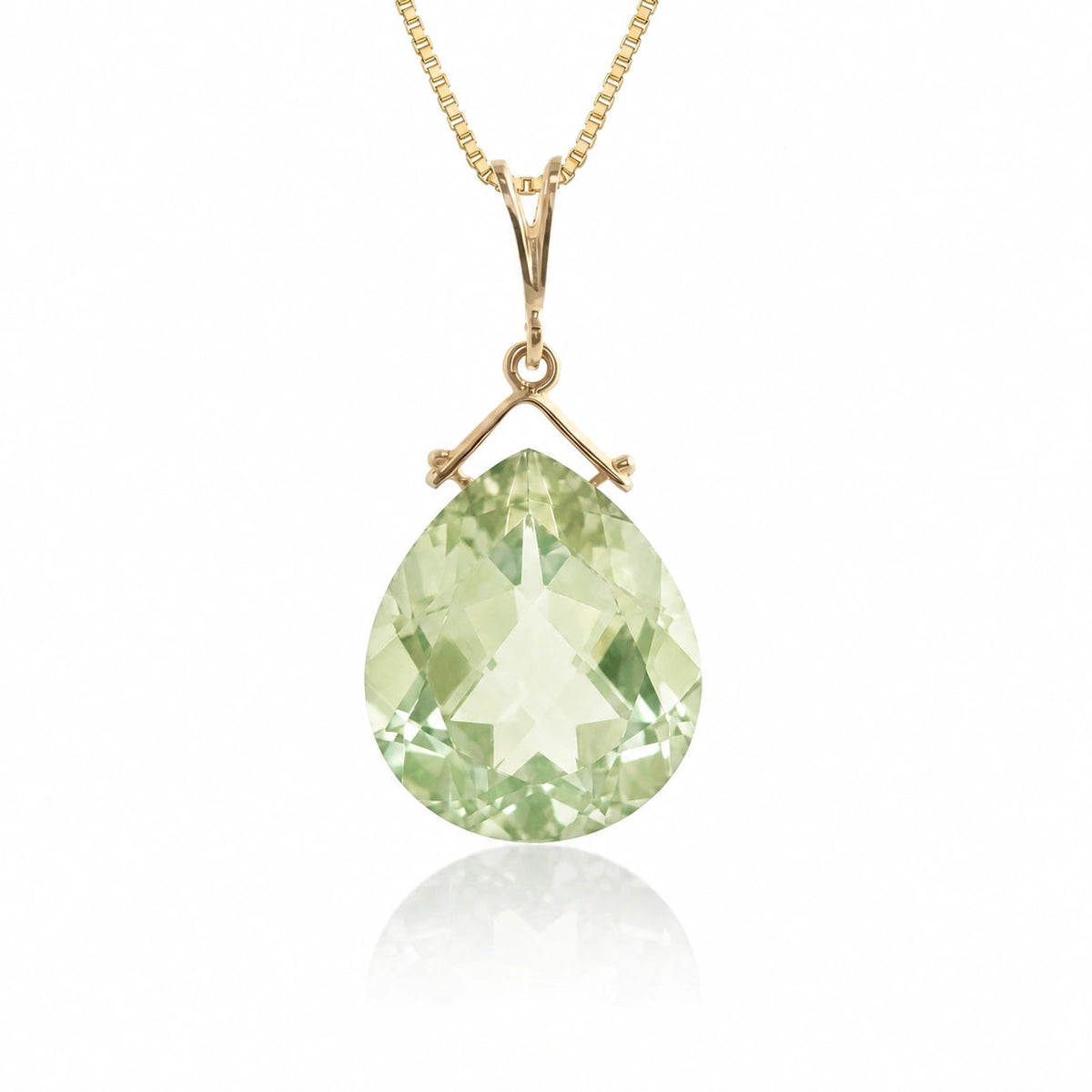 Yellow Gold Green Amethyst — Bellina
