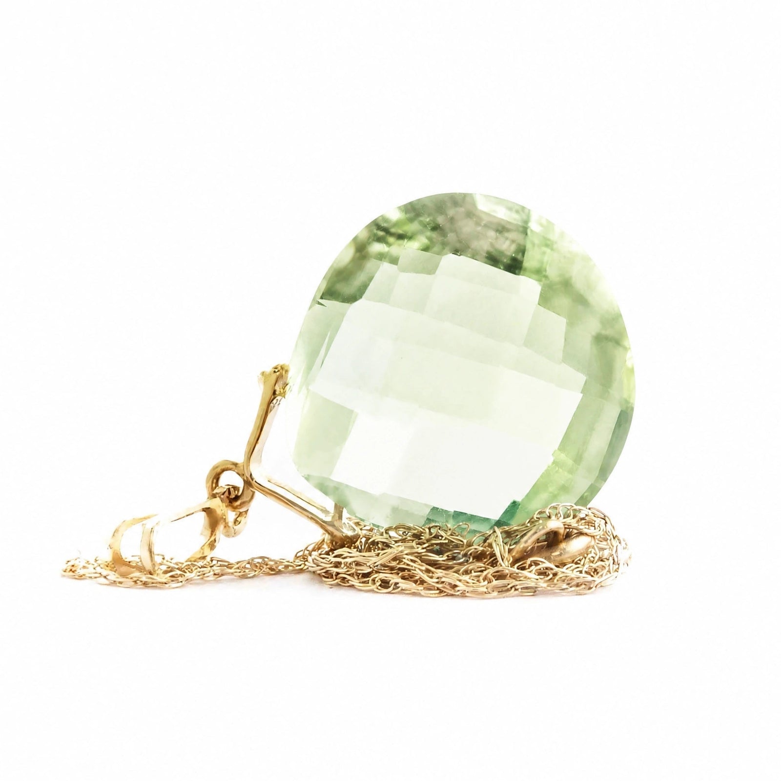 Yellow Gold Green Amethyst — Bellina