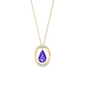 Yellow Gold Pendant Necklace Amethyst 10K — Donata