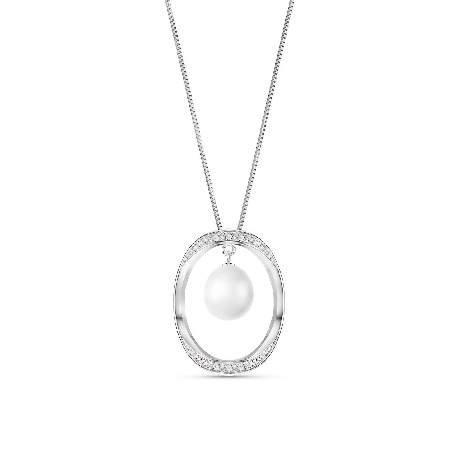 White Gold Pendant Necklace Ruby 10K — Donata