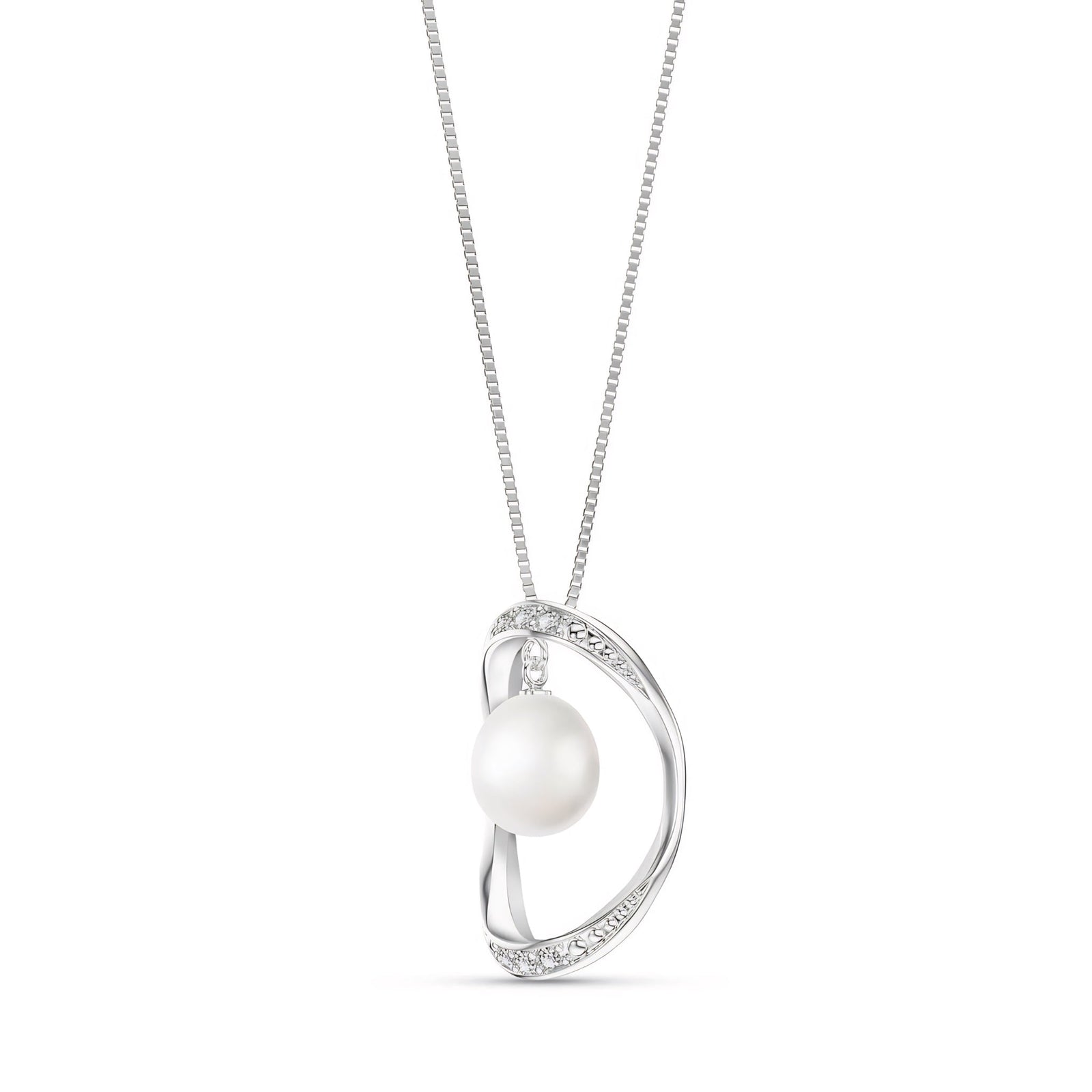 White Gold Pendant Necklace Ruby 10K — Donata