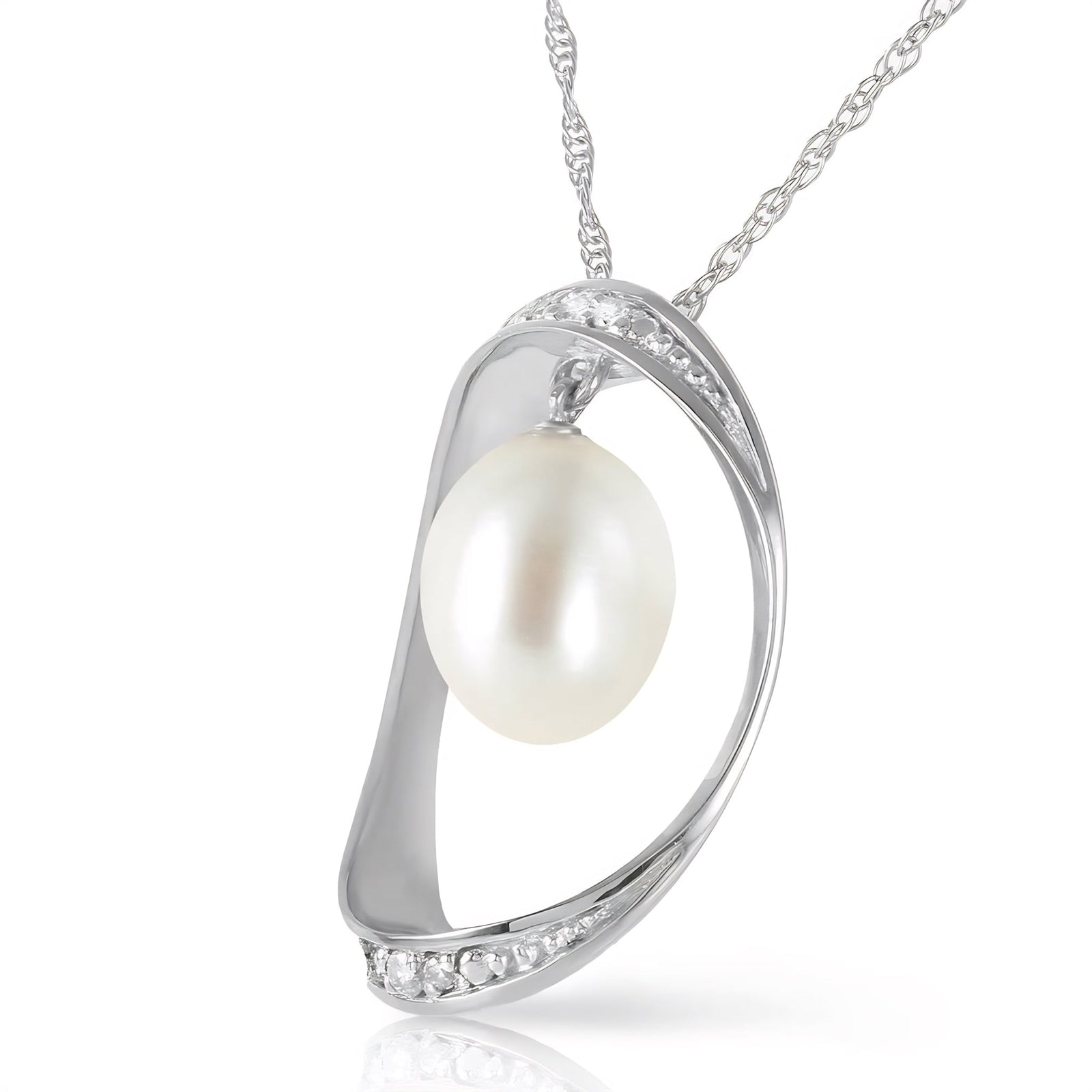 White Gold Pendant Necklace Ruby 10K — Donata