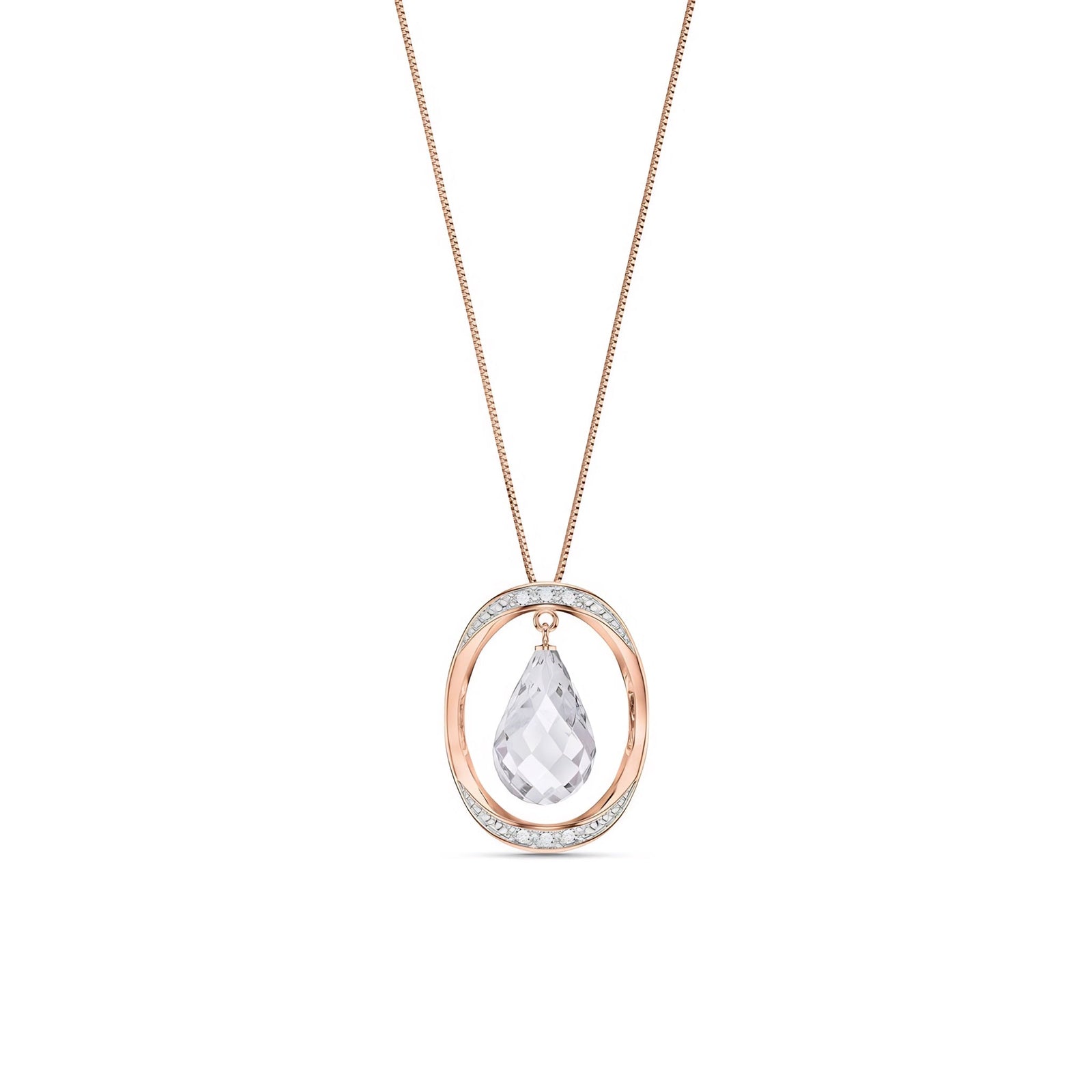Rose Gold Pendant Necklace Pearl 10K — Donata