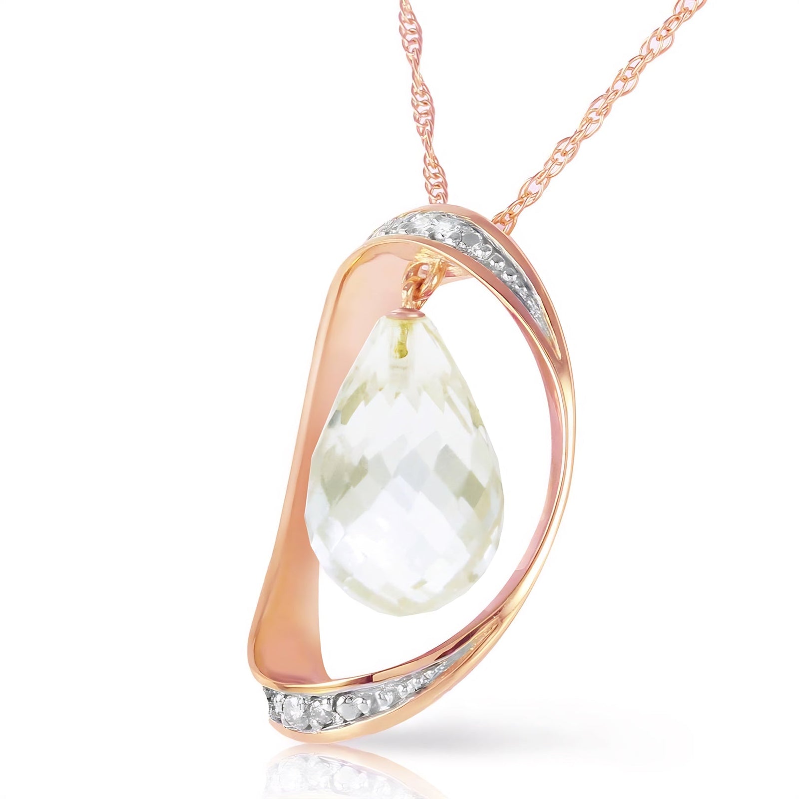 Rose Gold Pendant Necklace Pearl 10K — Donata