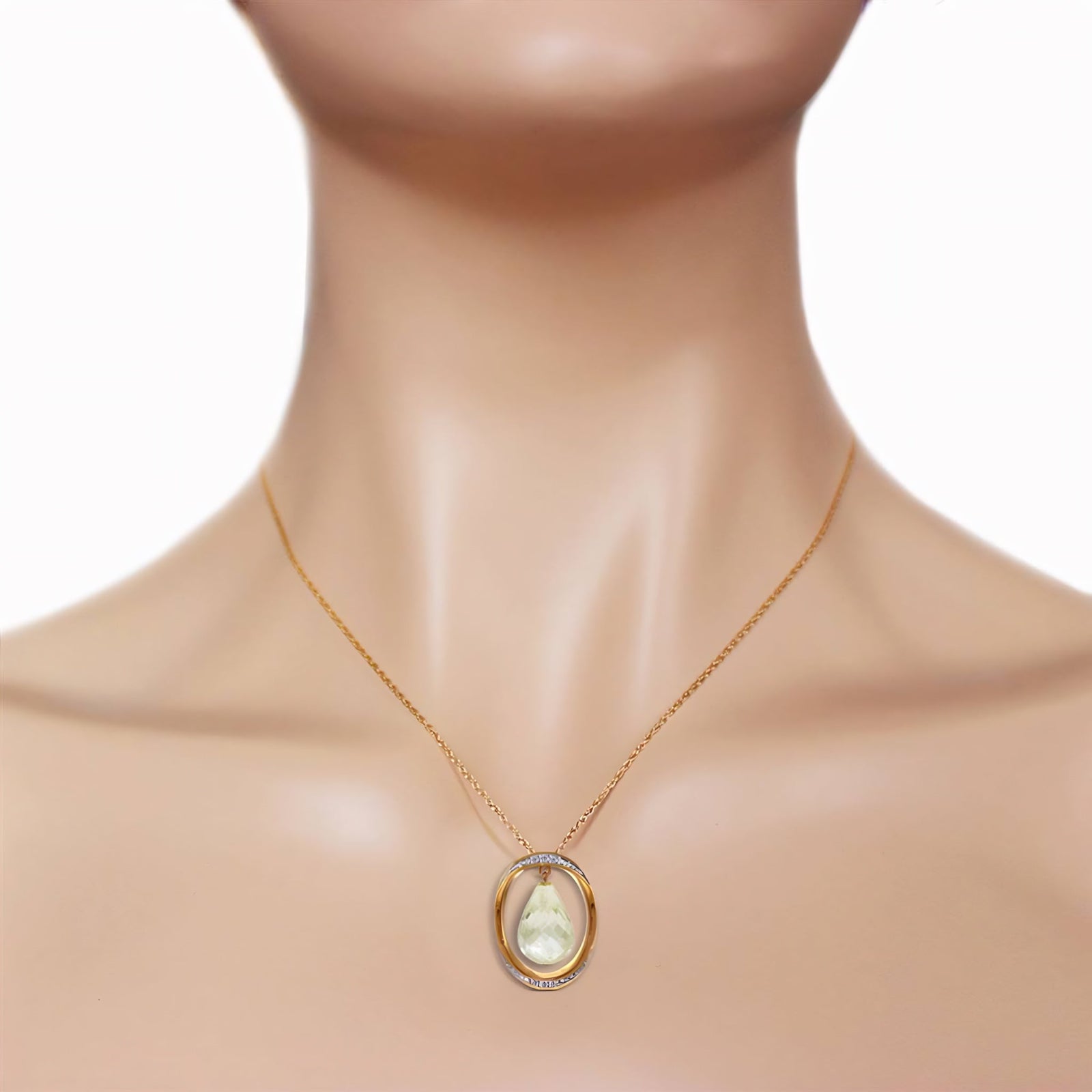 Rose Gold Pendant Necklace Pearl 10K — Donata