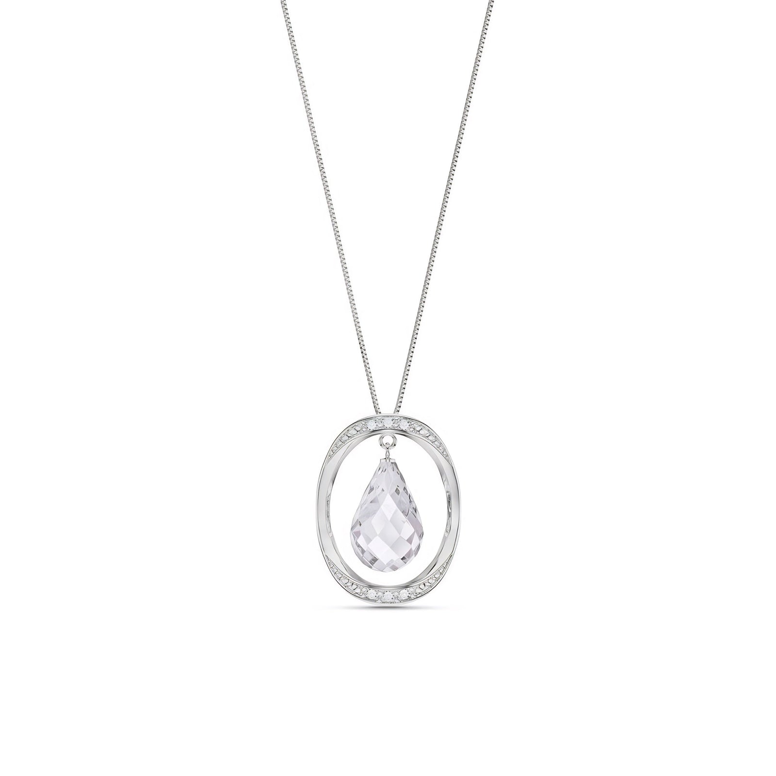 White Gold Pendant Necklace Pearl 10K — Donata