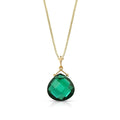 Yellow Gold Necklace Emerald 10K — Mafalda