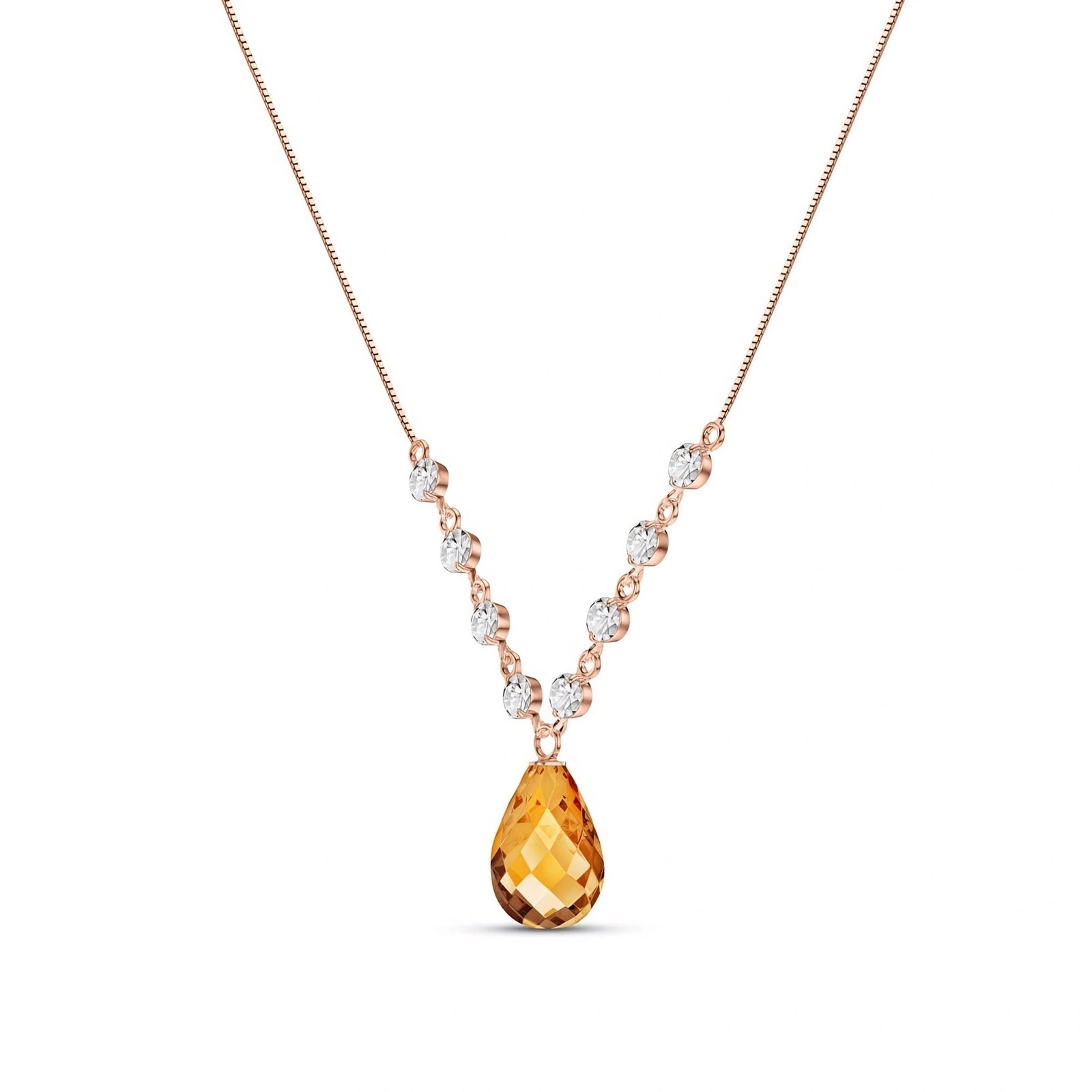 Rose Gold Diamond & Citrine — Clarice