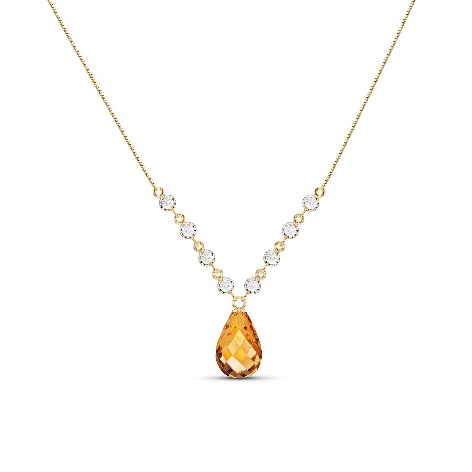 Yellow Gold Diamond & Citrine — Clarice