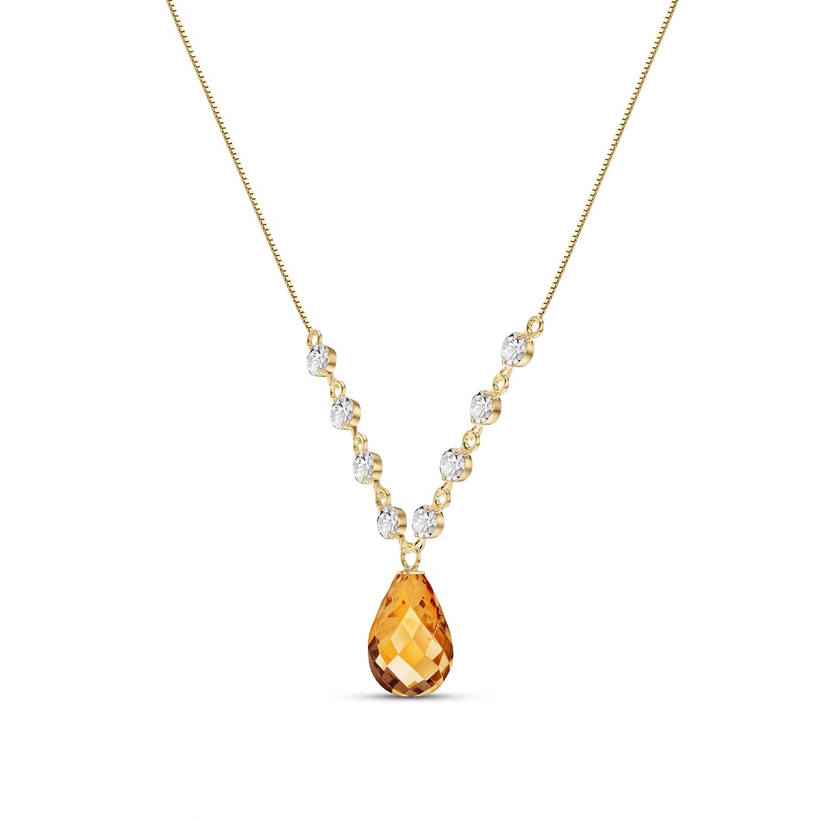 Yellow Gold Diamond & Citrine — Clarice