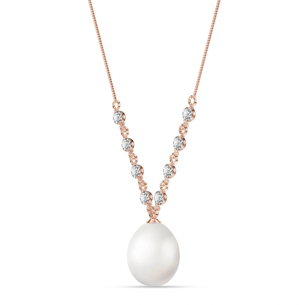 Rose Gold Diamond & Pearl — Clarice