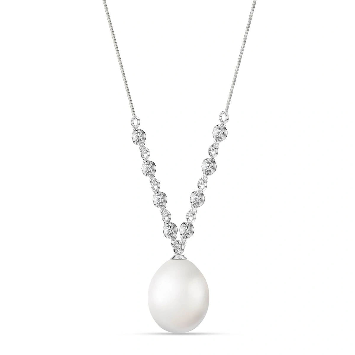 White Gold Diamond & Pearl — Clarice