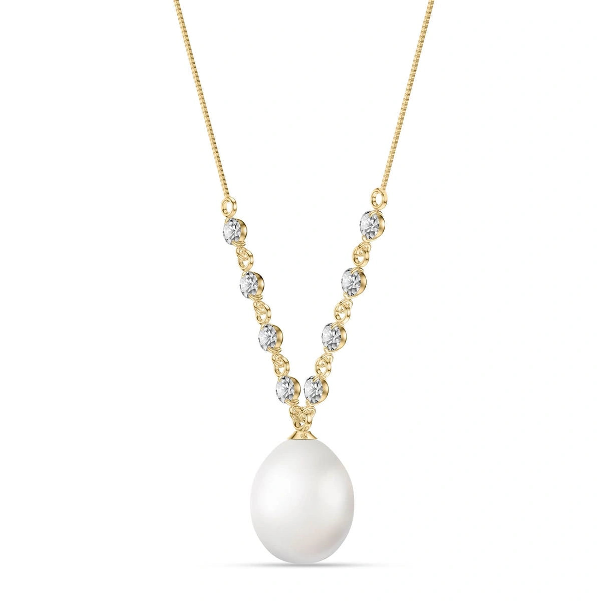 Yellow Gold Diamond & Pearl — Clarice