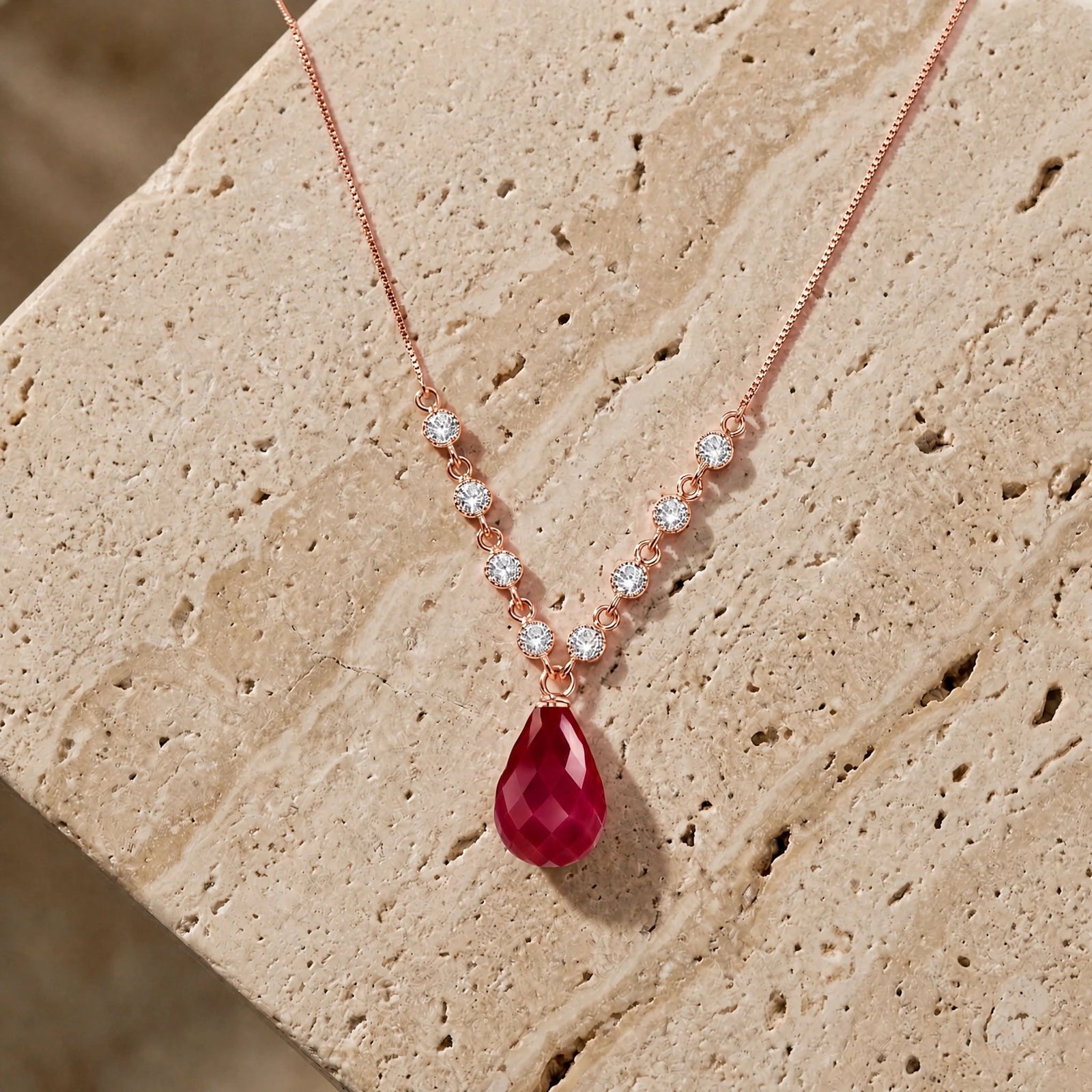 Rose Gold Diamond & Ruby — Clarice