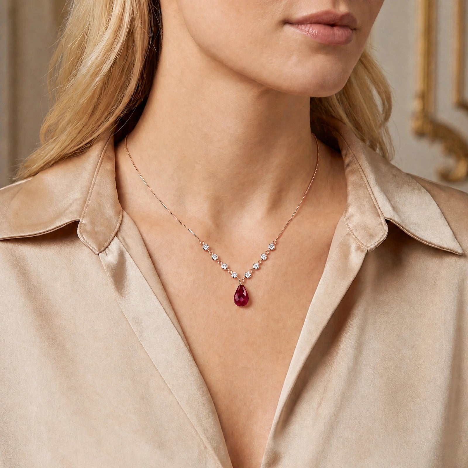 Rose Gold Diamond & Ruby — Clarice