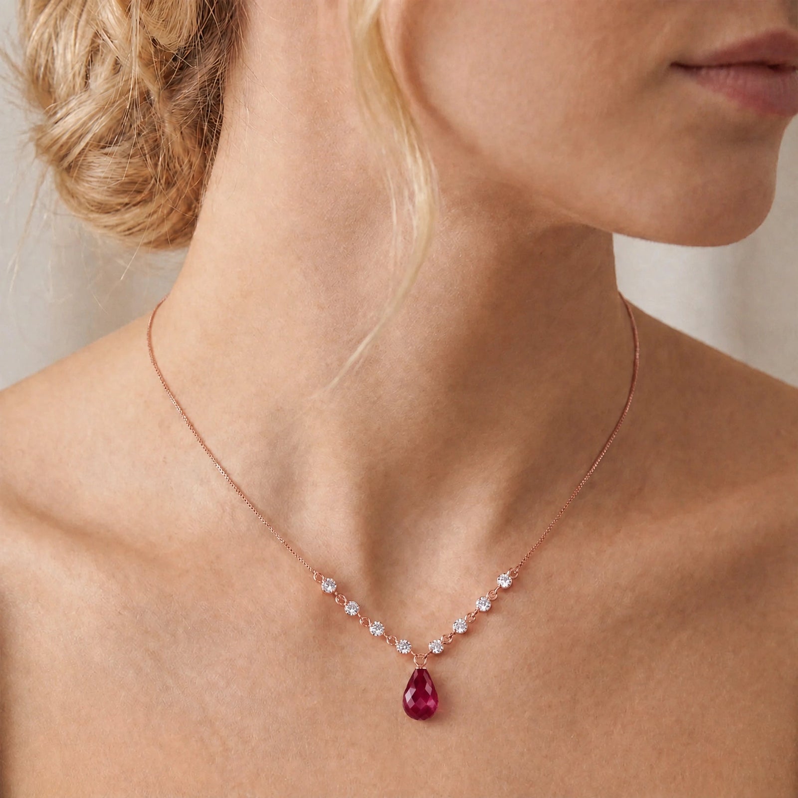 Rose Gold Diamond & Ruby — Clarice