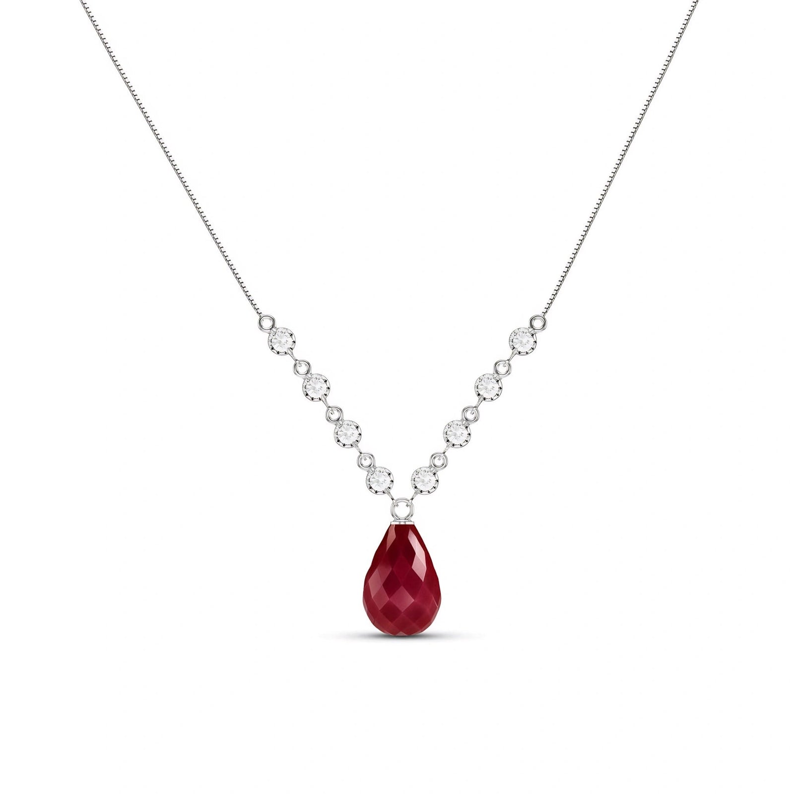 White Gold Diamond & Ruby — Clarice