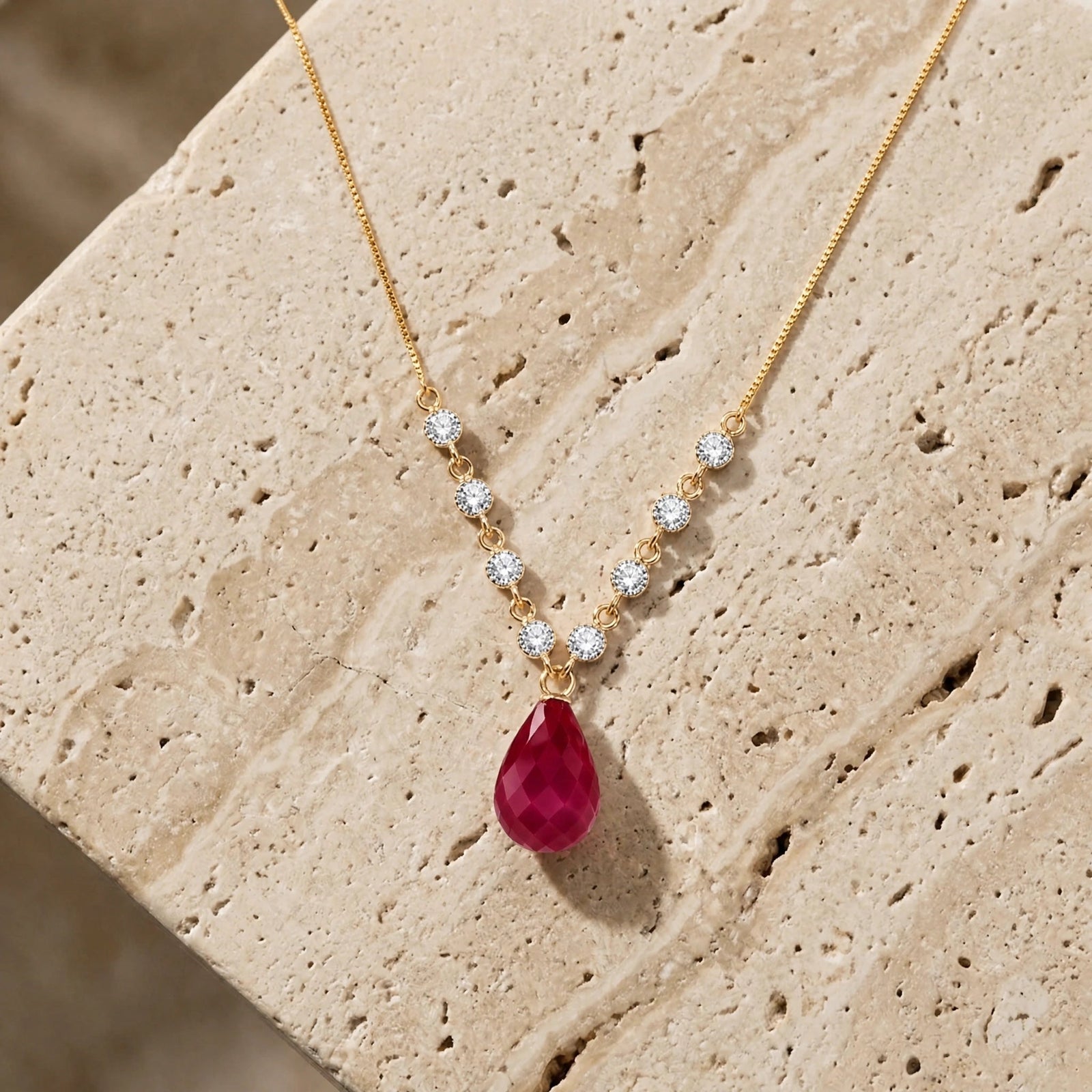Yellow Gold Diamond & Ruby — Clarice