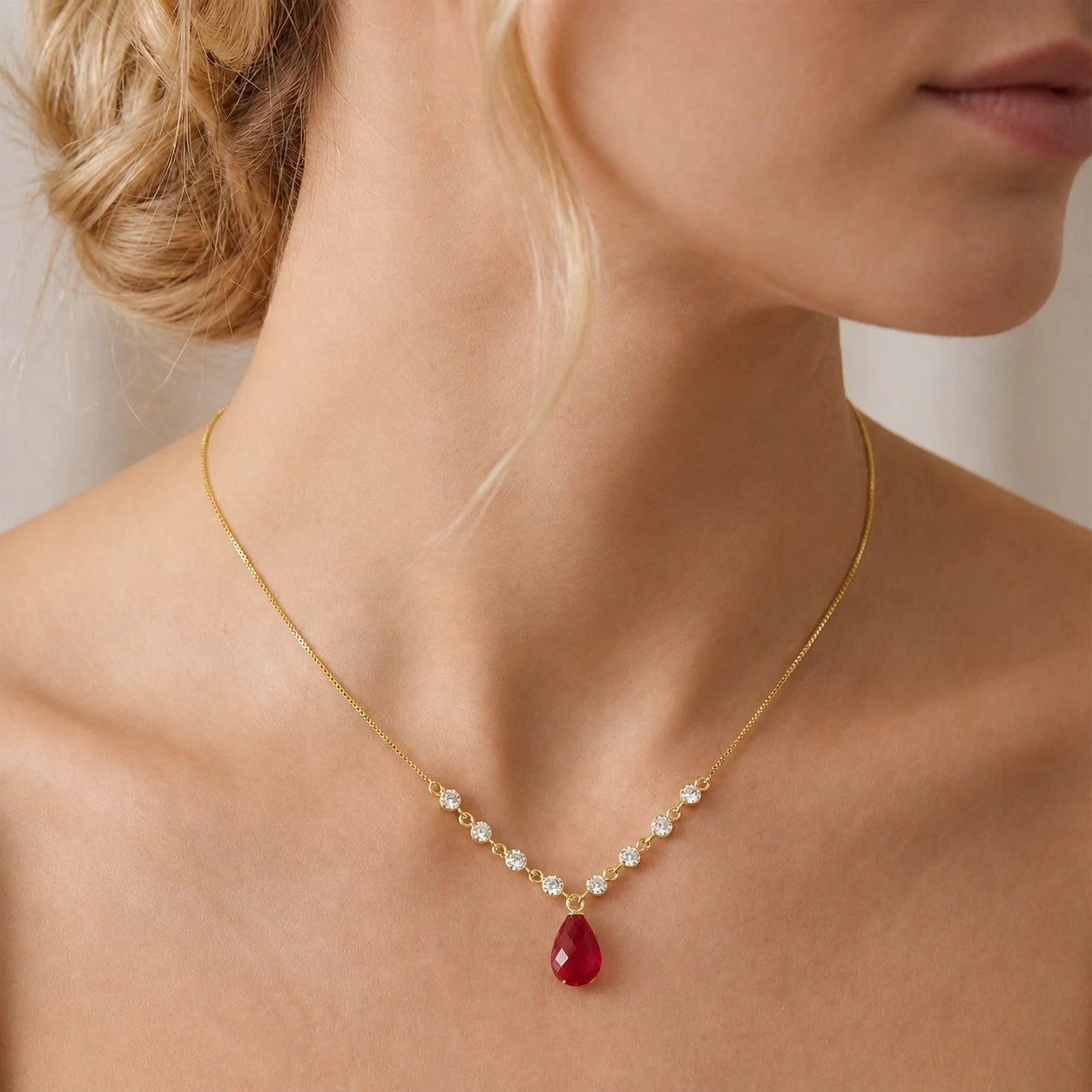 Yellow Gold Diamond & Ruby — Clarice