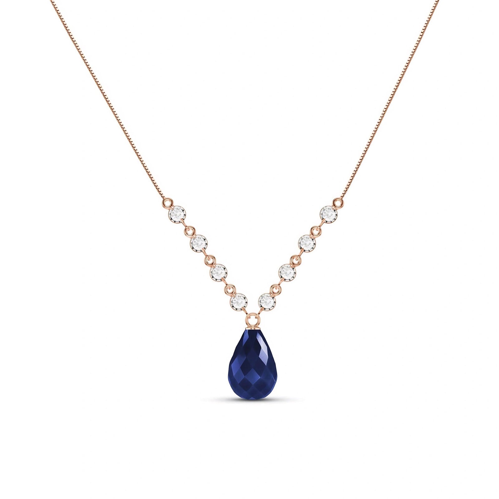 Rose Gold Diamond & Sapphire — Clarice