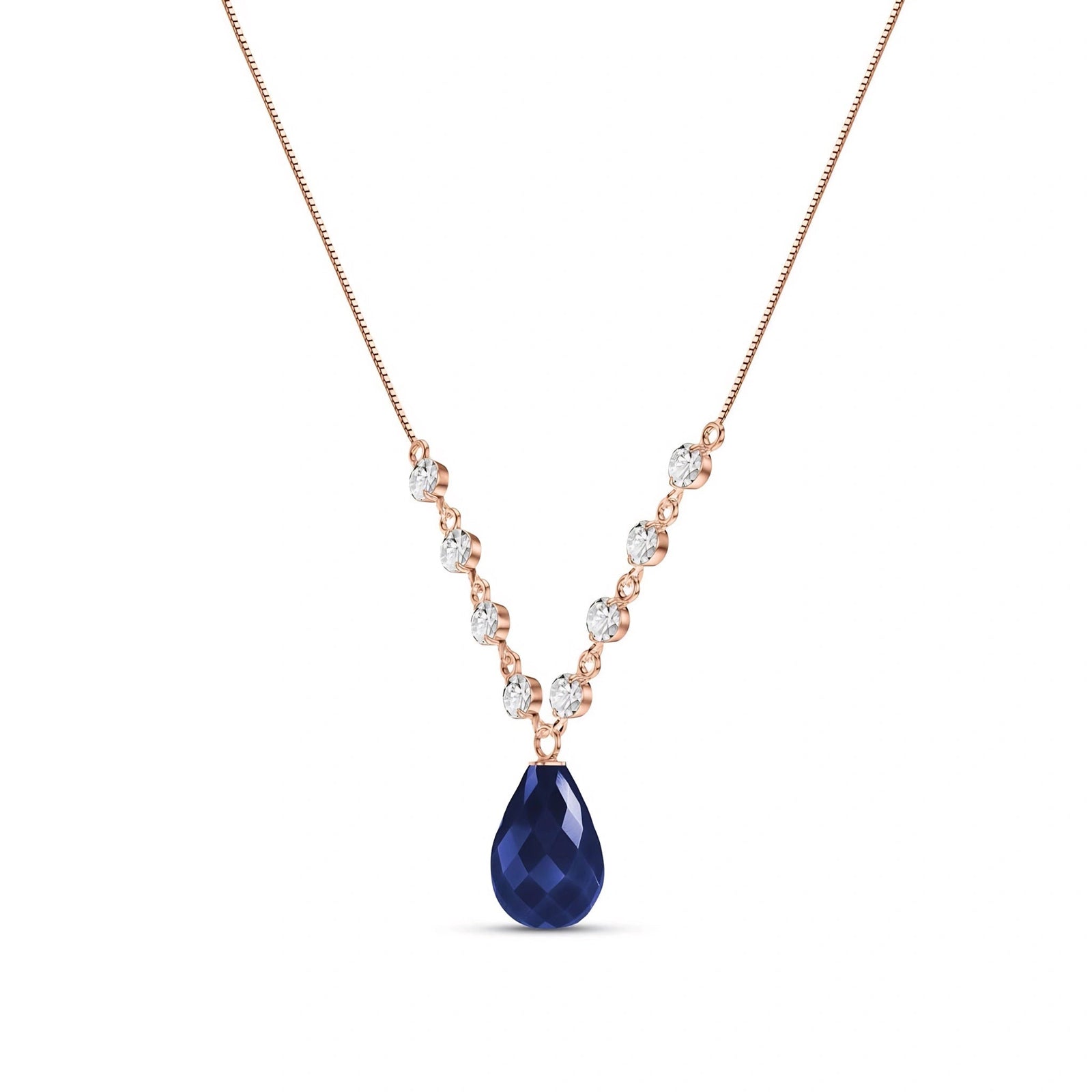 Rose Gold Diamond & Sapphire — Clarice
