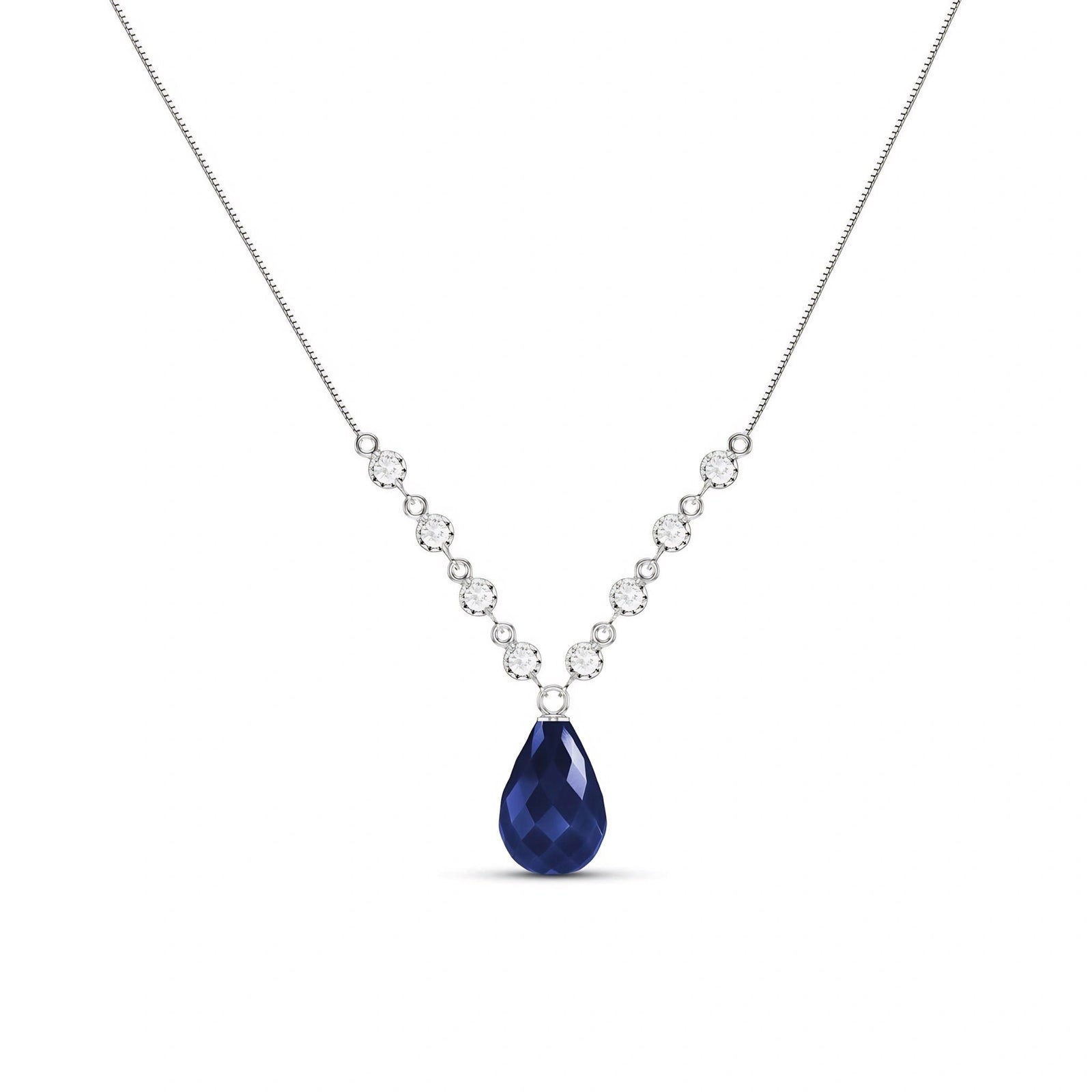 White Gold Diamond & Sapphire — Clarice