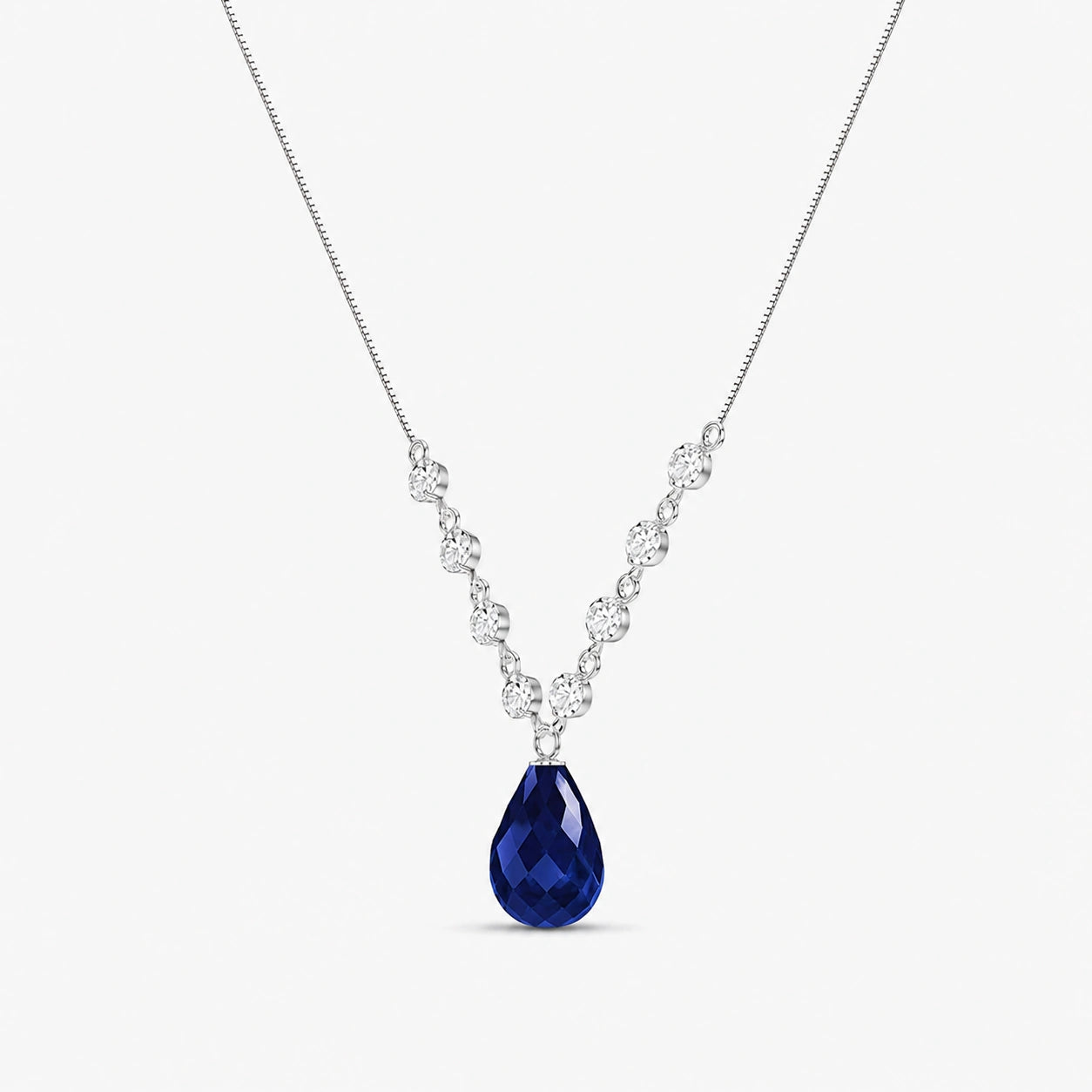 White Gold Diamond & Sapphire — Clarice
