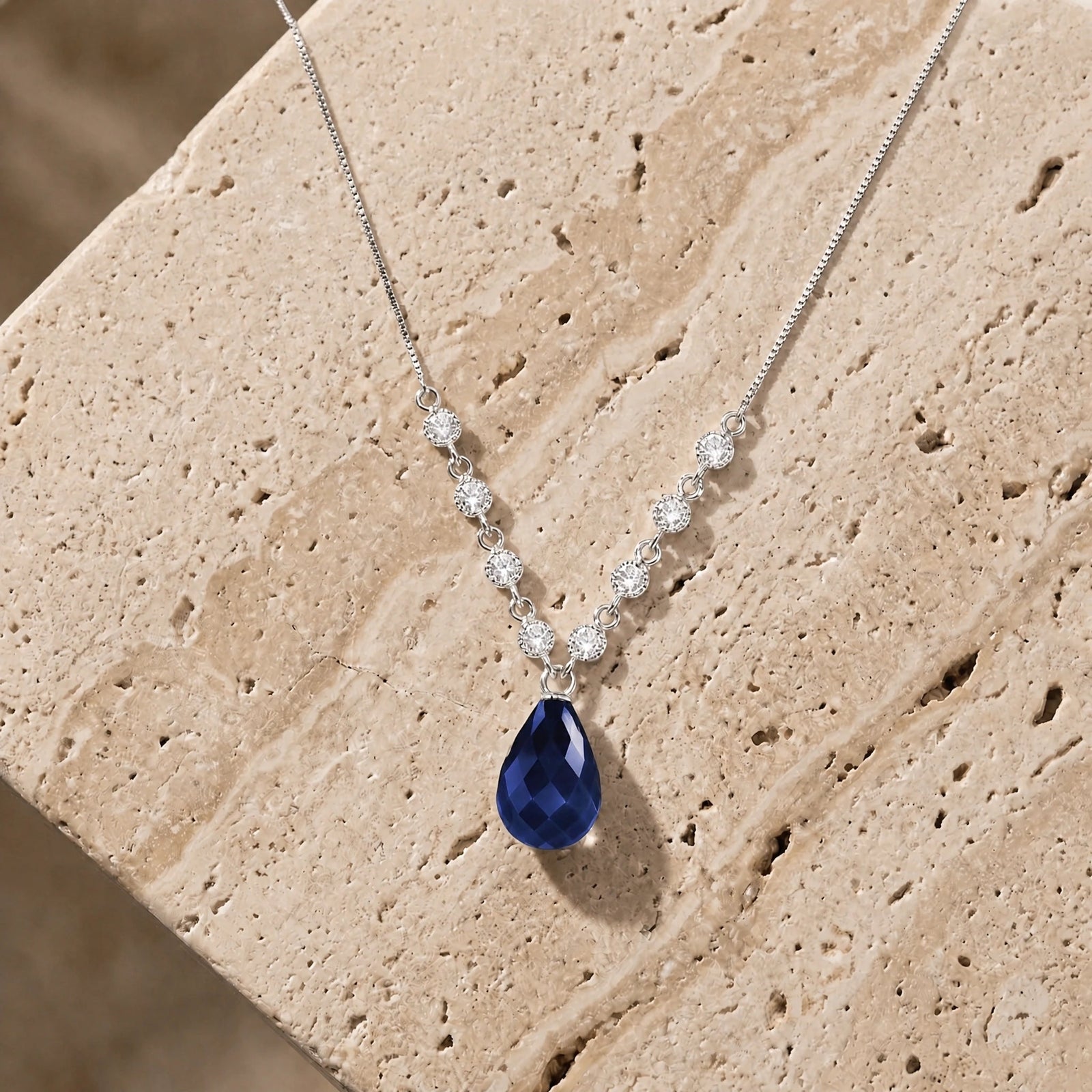 White Gold Diamond & Sapphire — Clarice