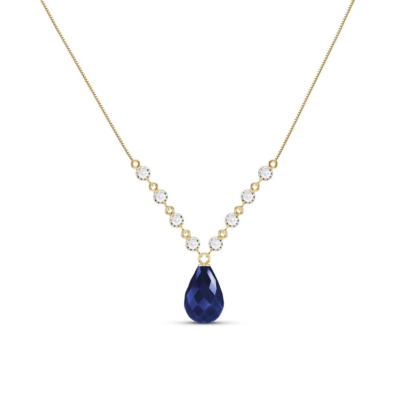 Yellow Gold Diamond & Sapphire — Clarice