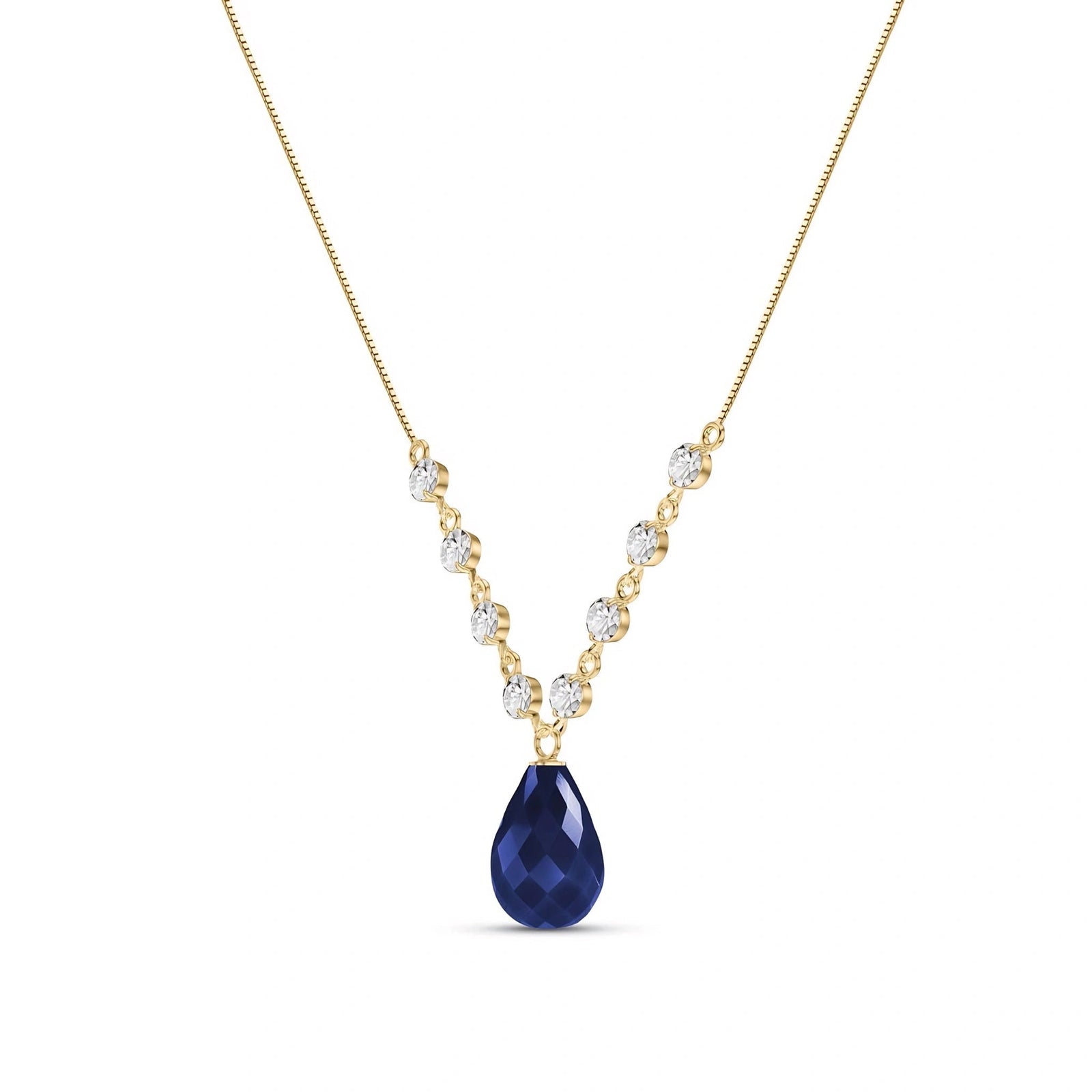 Yellow Gold Diamond & Sapphire — Clarice