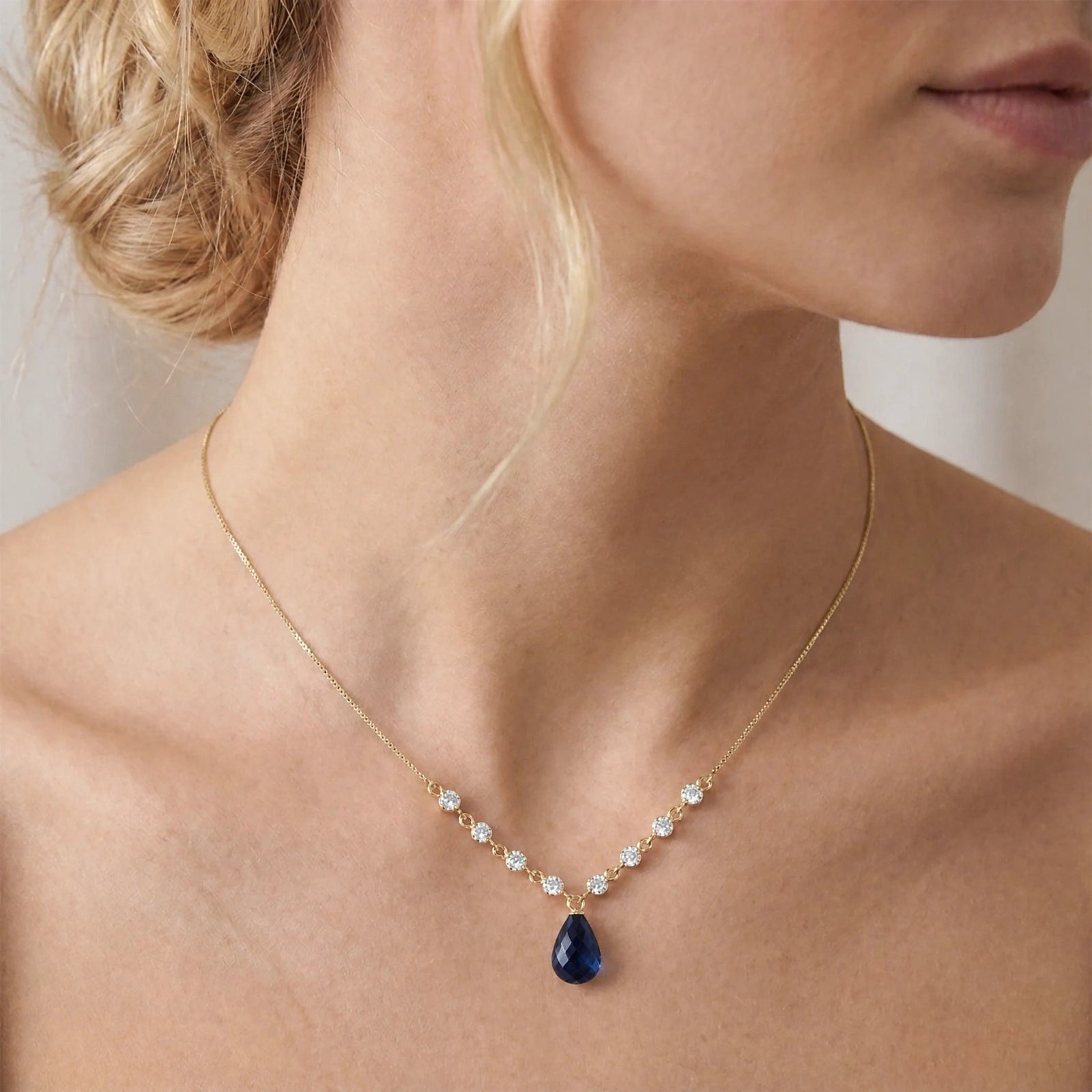 Yellow Gold Diamond & Sapphire — Clarice