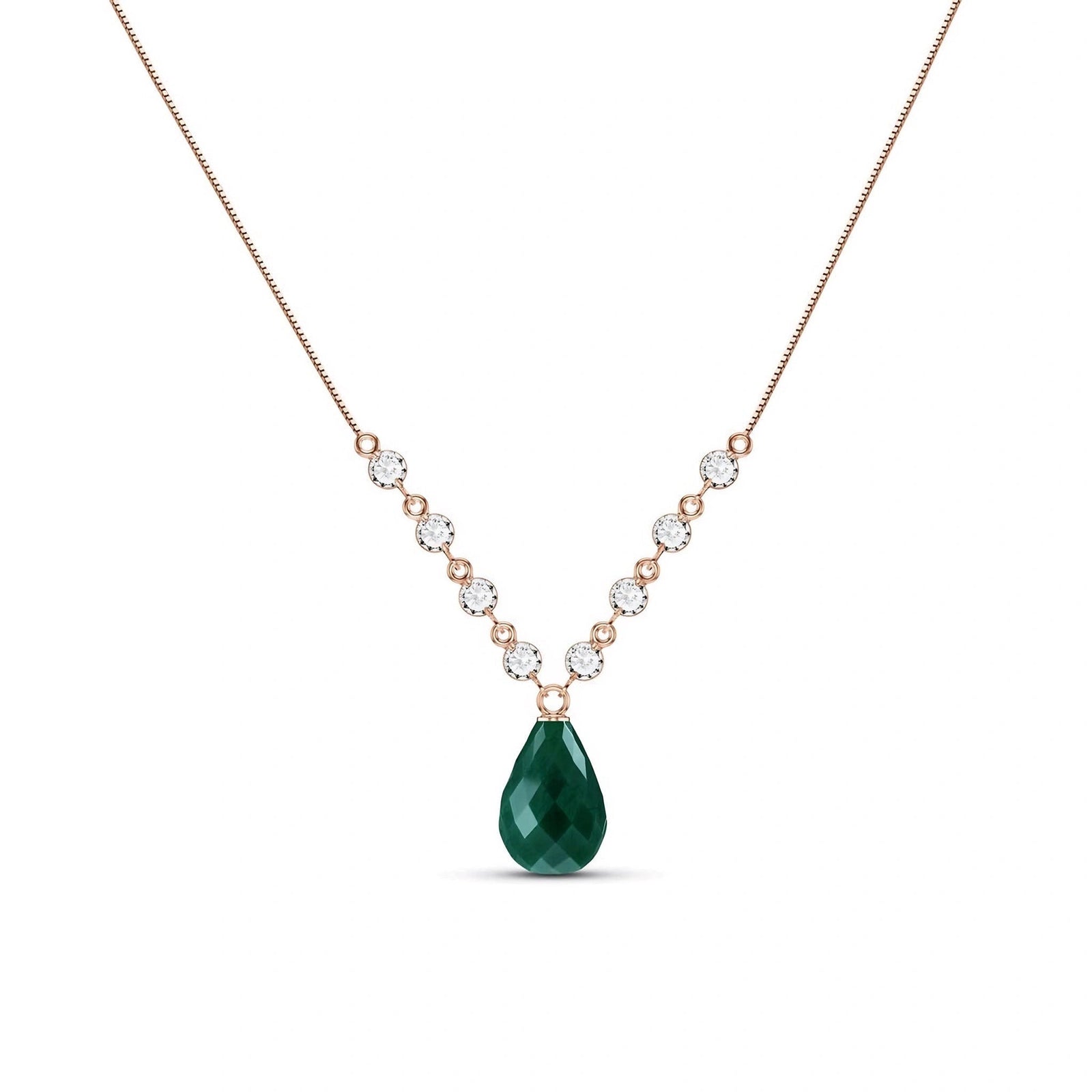 Rose Gold Emerald & Diamond — Clarice
