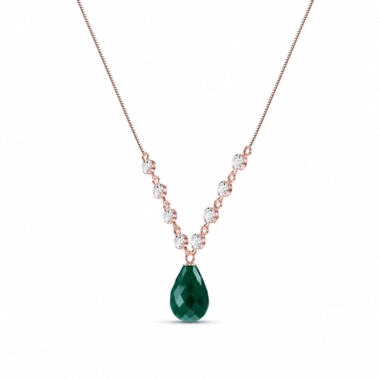 Rose Gold Emerald & Diamond — Clarice