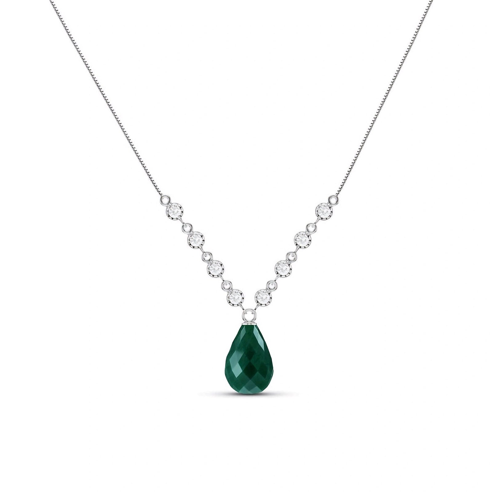 White Gold Emerald & Diamond — Clarice