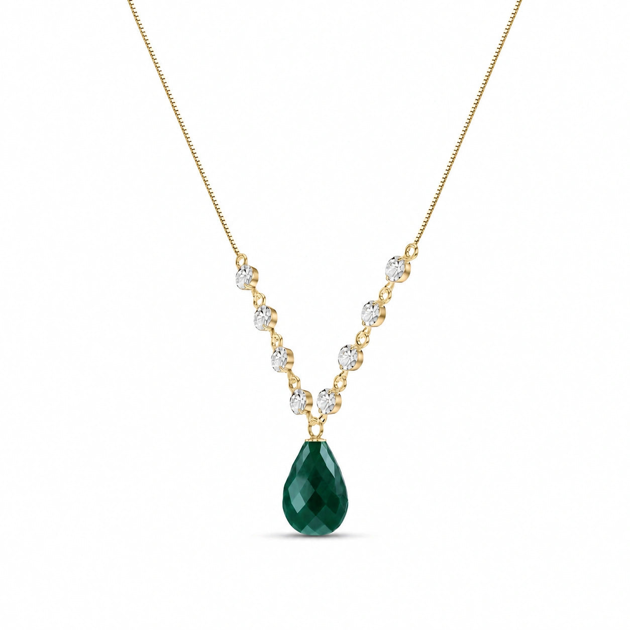 Yellow Gold Emerald & Diamond — Clarice