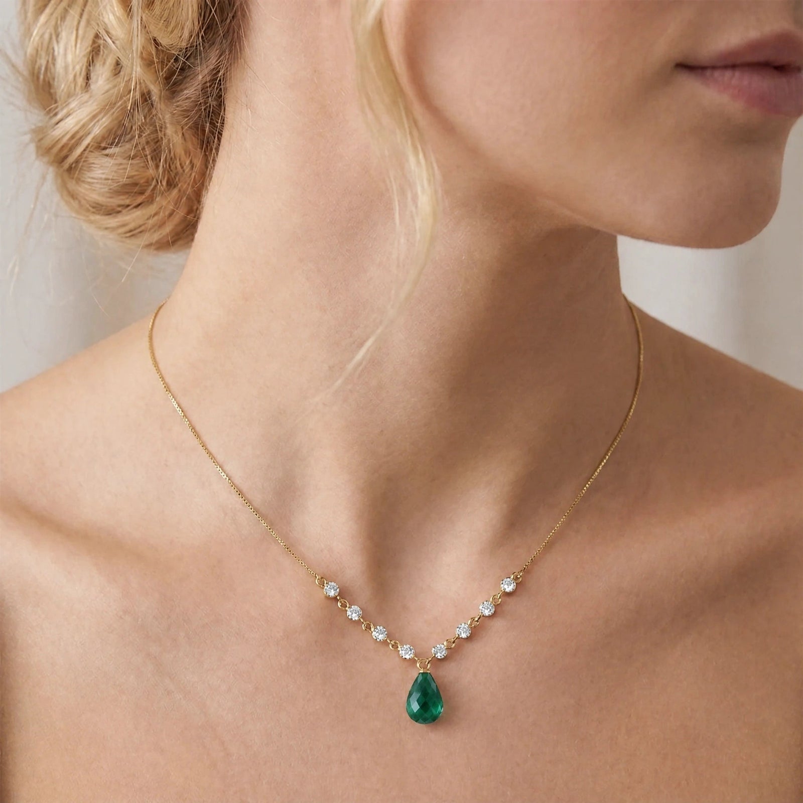 Yellow Gold Emerald & Diamond — Clarice
