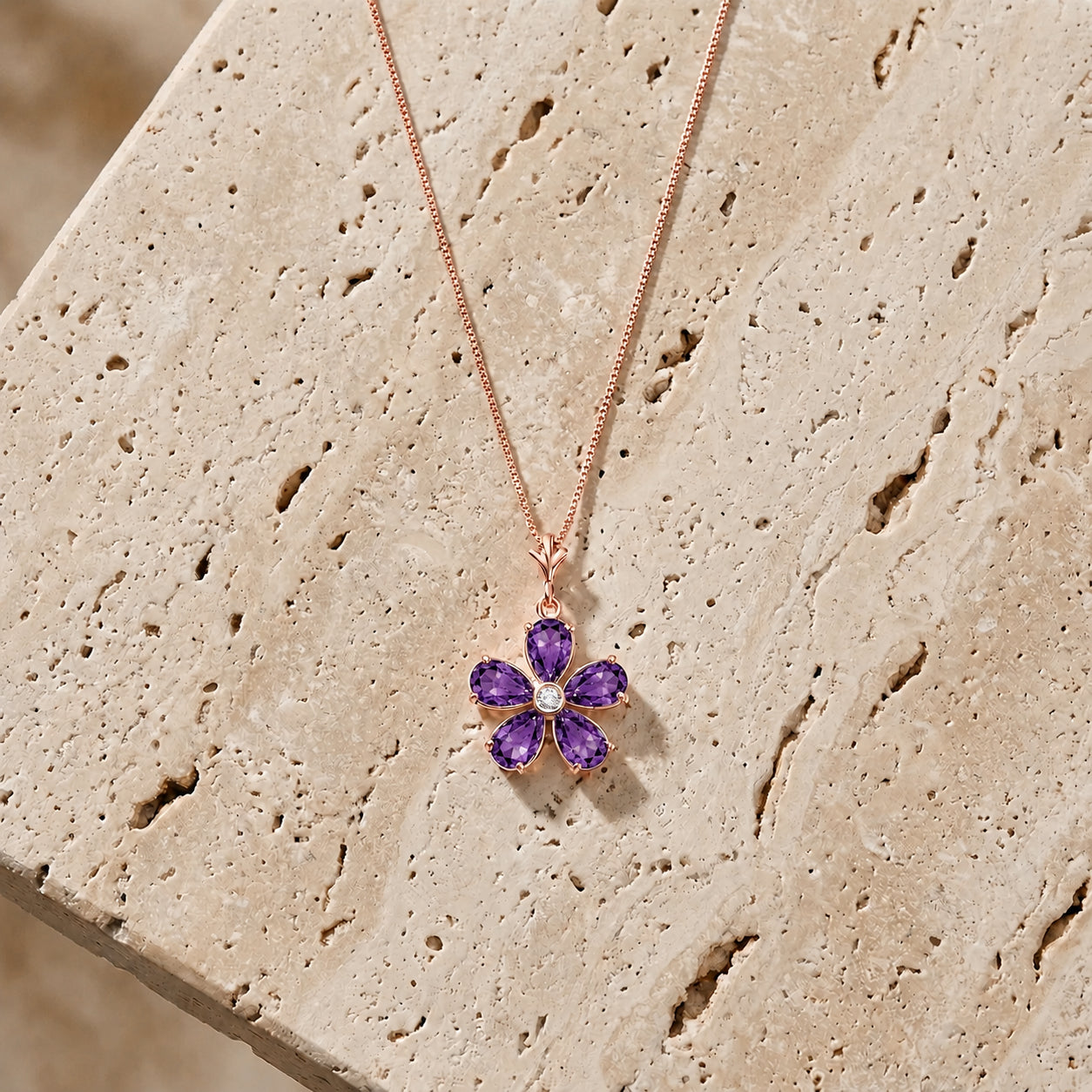 Rose Gold Radiance Necklace Peridot 10K — Felicita