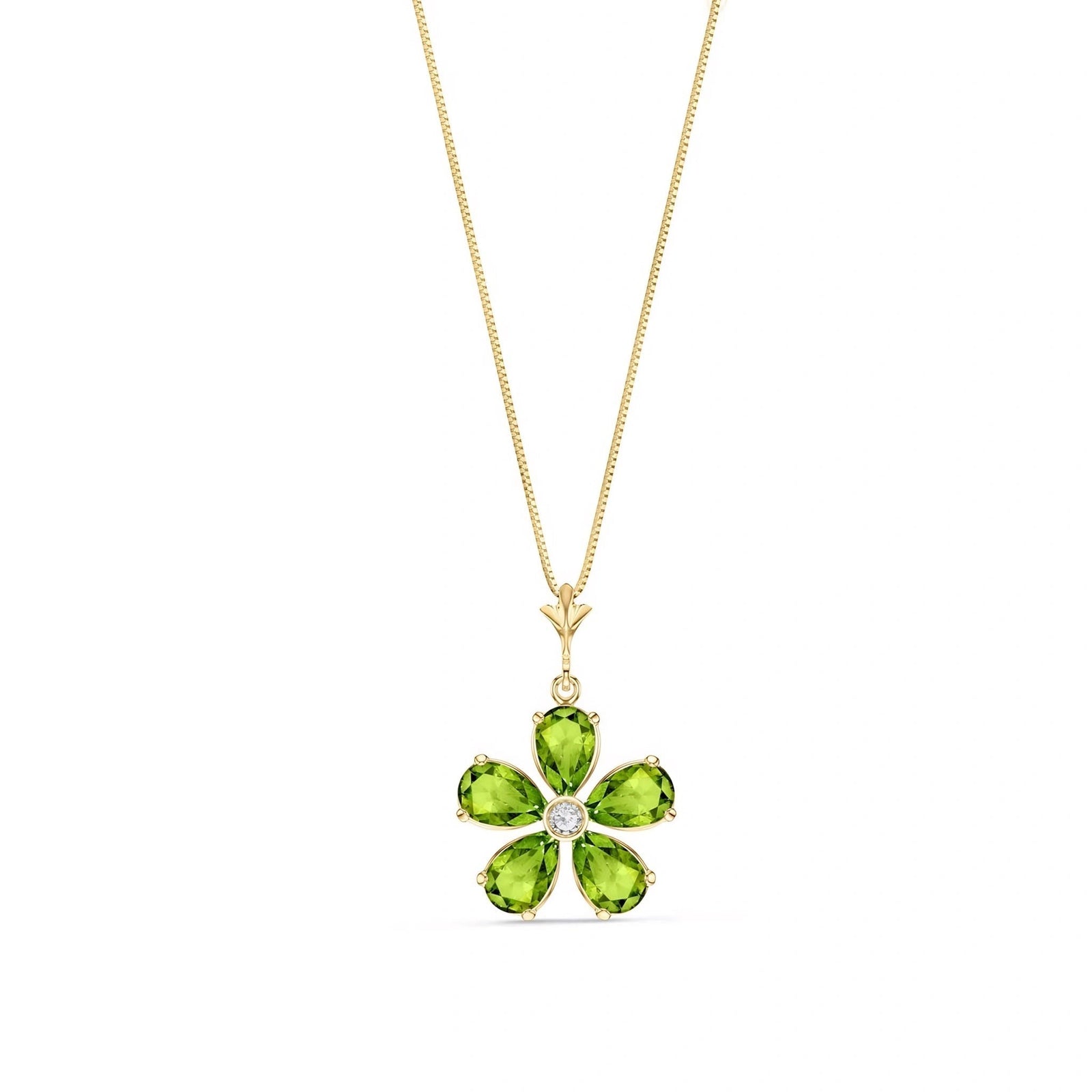 Yellow Gold Radiance Necklace Peridot 10K — Felicita