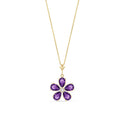 Yellow Gold Radiance Necklace Amethyst 10K — Felicita