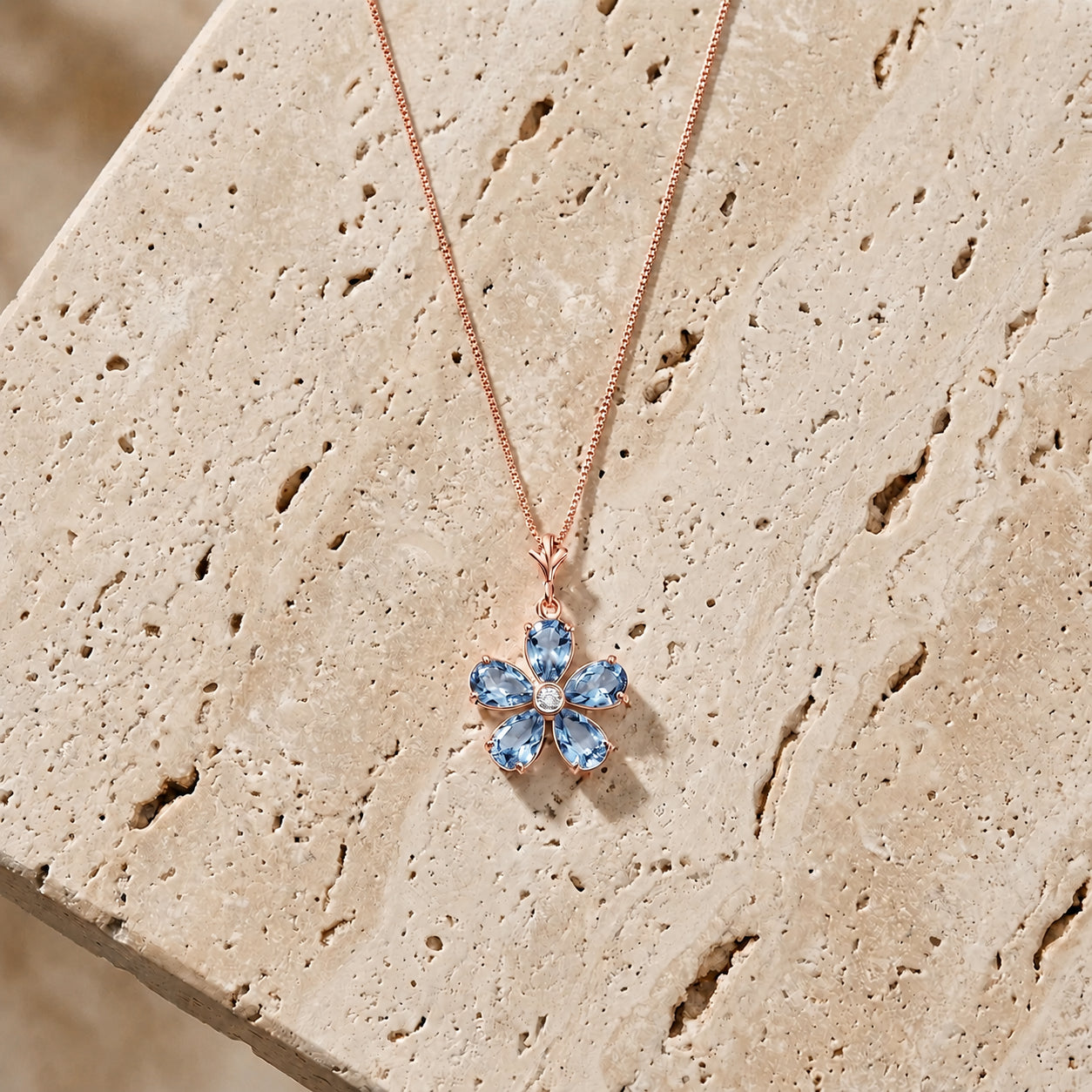 Rose Gold Radiance Necklace Citrine 10K — Felicita