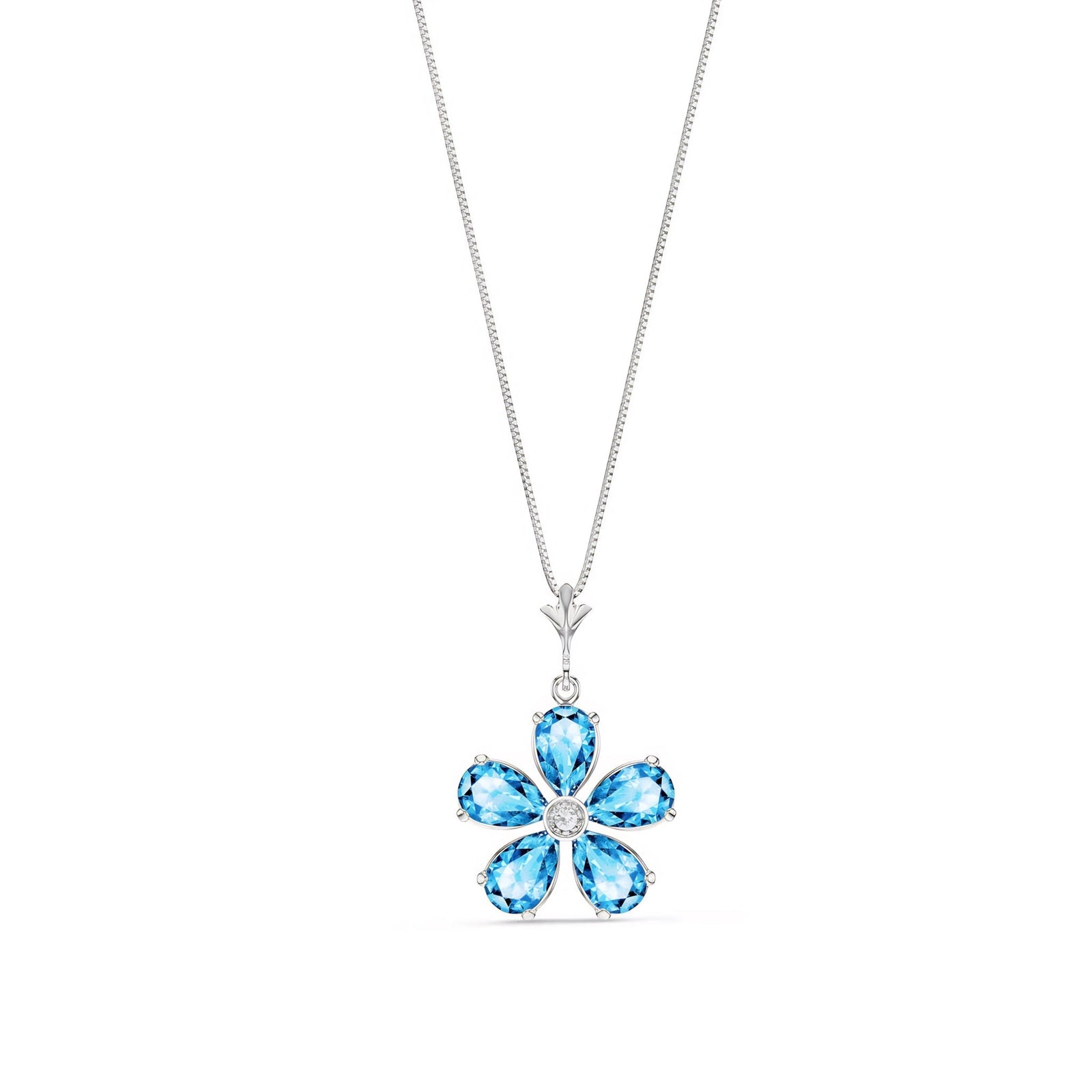 White Gold Radiance Necklace Citrine 10K — Felicita