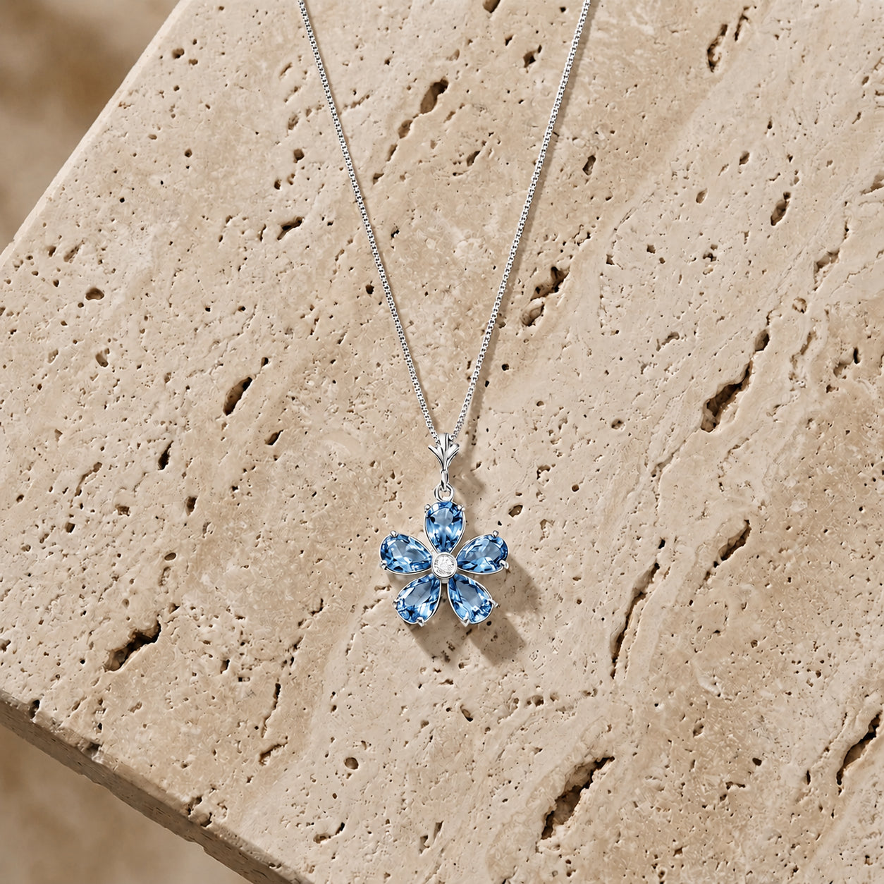 White Gold Radiance Necklace Citrine 10K — Felicita